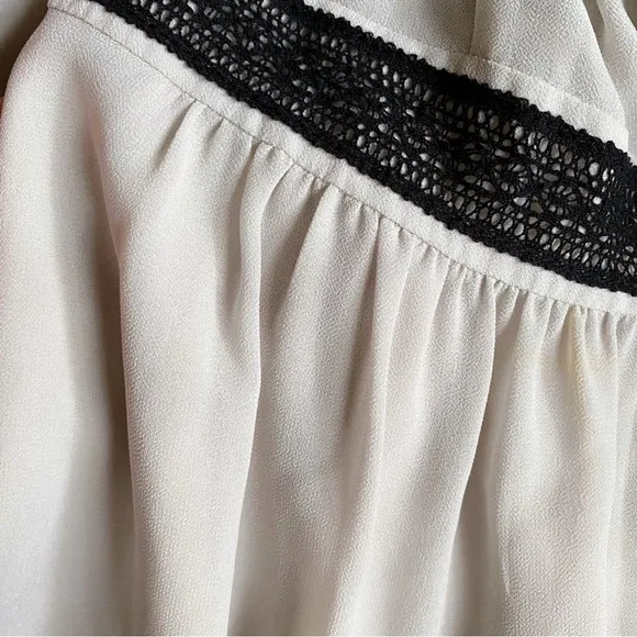 🩶 H&amp;M LIGHT GREY BLACK CROCHET DETAIL MAXI HALTER DRESS!