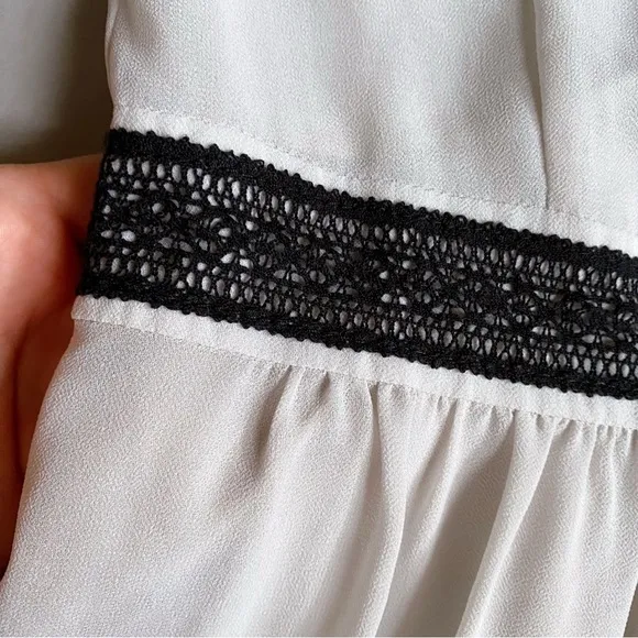 🩶 H&amp;M LIGHT GREY BLACK CROCHET DETAIL MAXI HALTER DRESS!