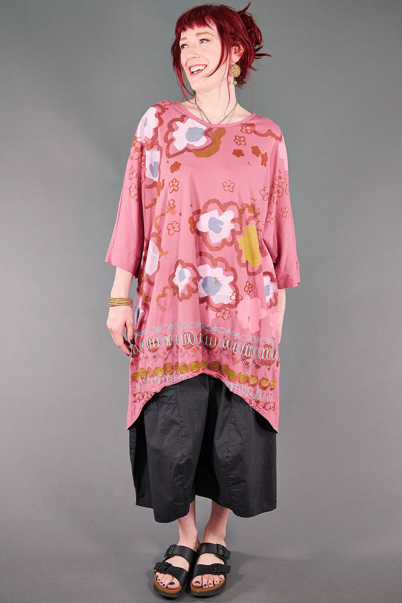 1566 Drawcord Tunic-Bloom-Color & Whimsy