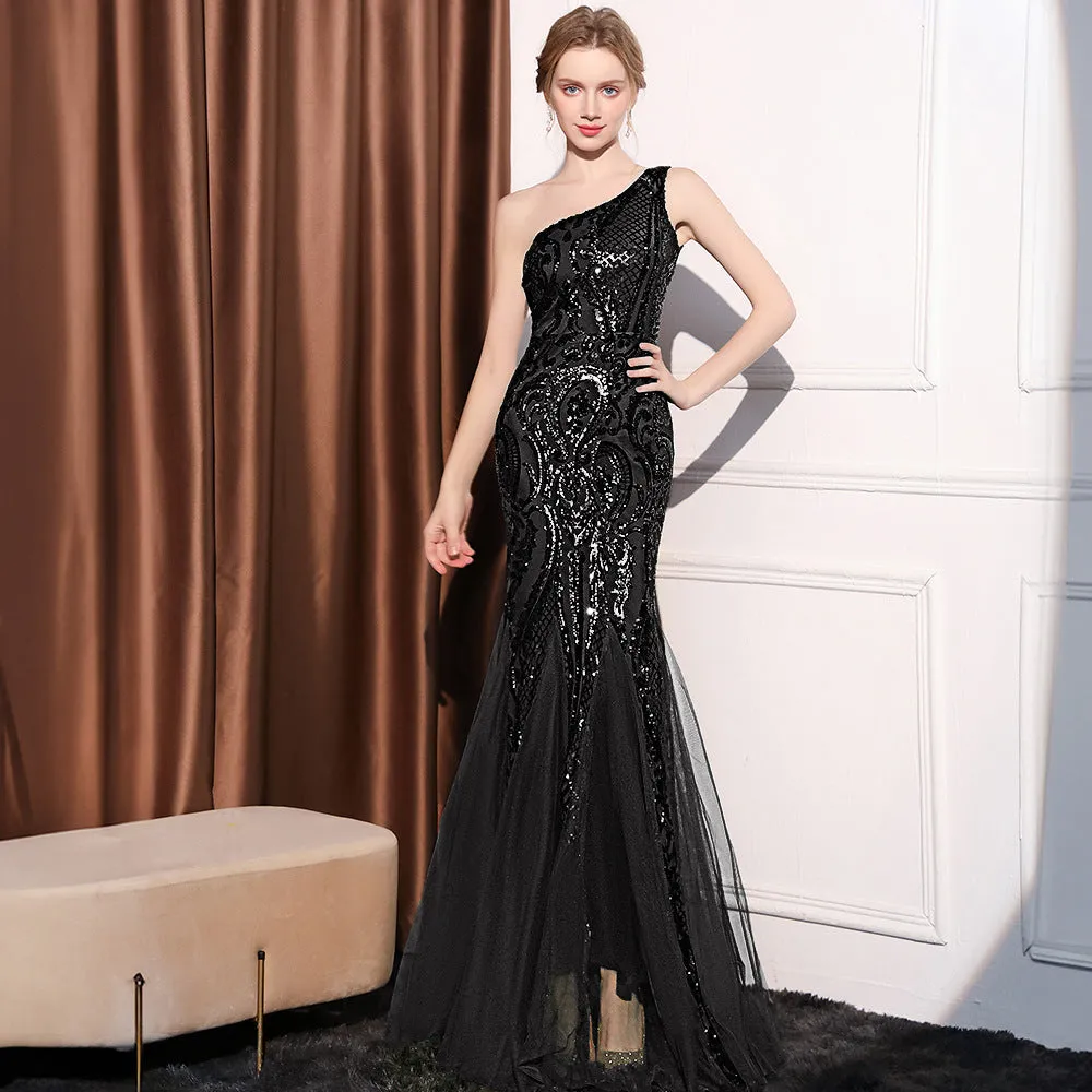 2025 Evening dress femininity high-end socialite party party company annual meeting host sexy long and thin dress