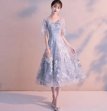 2025 evening dress popular autumn new banquet elegant short thin simple dress Popular trade supply