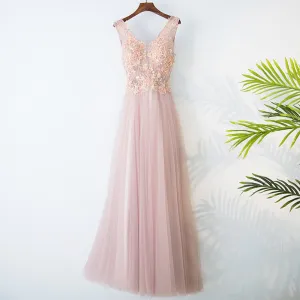 2025Evening dress  spring and summer new pink fairy dream thin long elegant birthday bridesmaid dress