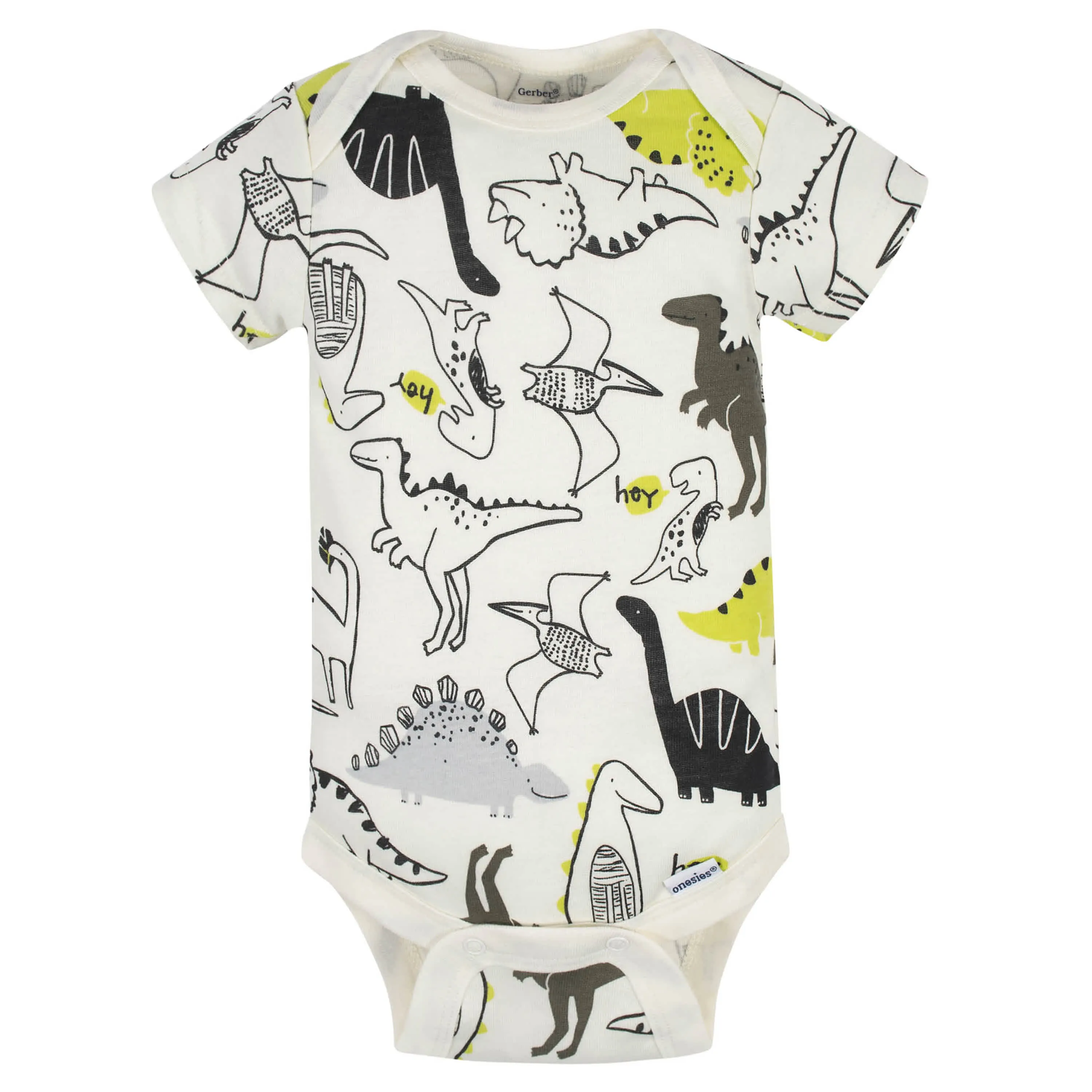3-Pack Baby Boys Dinosaur Short Sleeve Onesies® Bodysuits