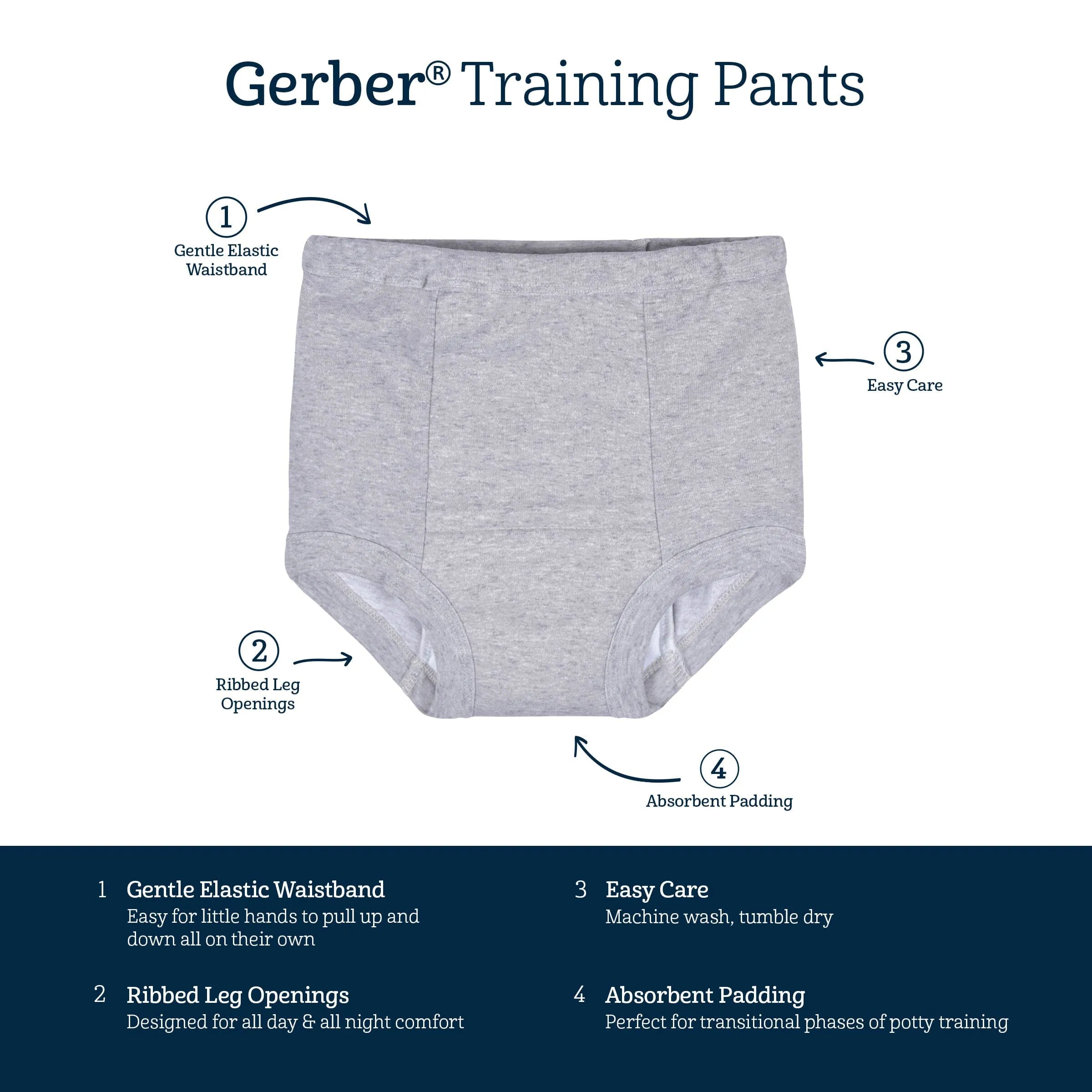 3-Pack Toddler Boys Bear Training Pants