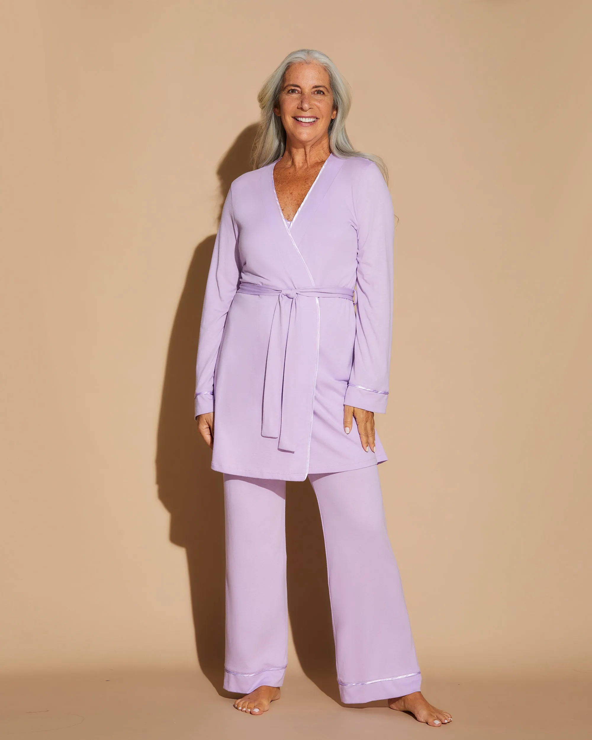 3 Piece Pajama Set With Robe