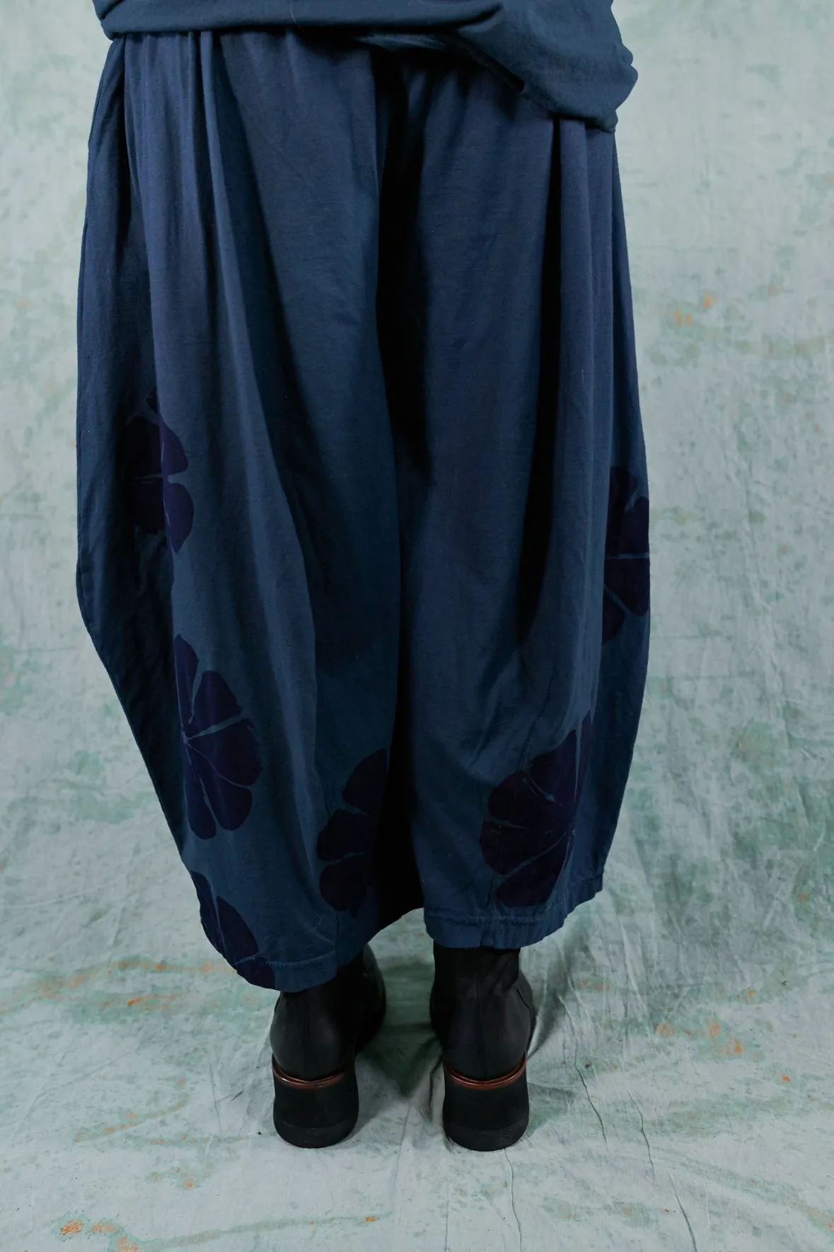 3187-2 Boheme Pant-Indigo-Tonal Print