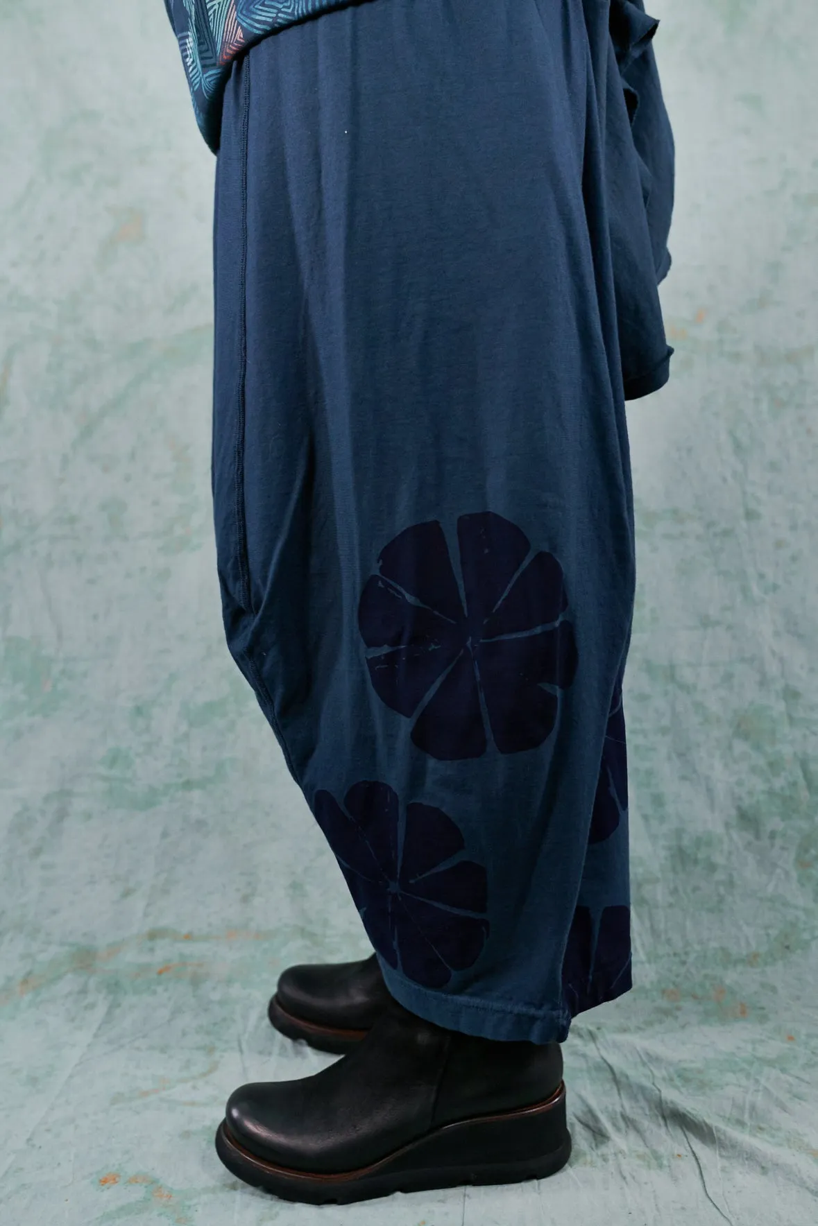 3187-2 Boheme Pant-Indigo-Tonal Print