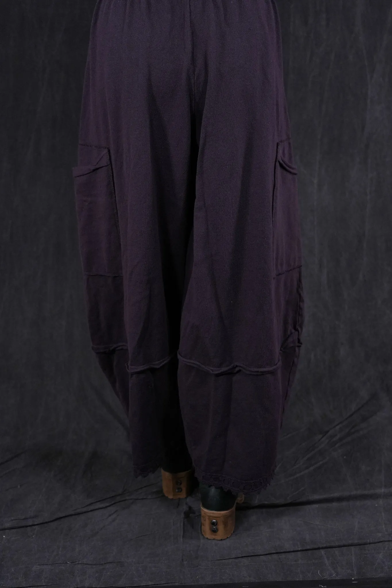 3225 Lace Trim Stitch Pant Shadow-U