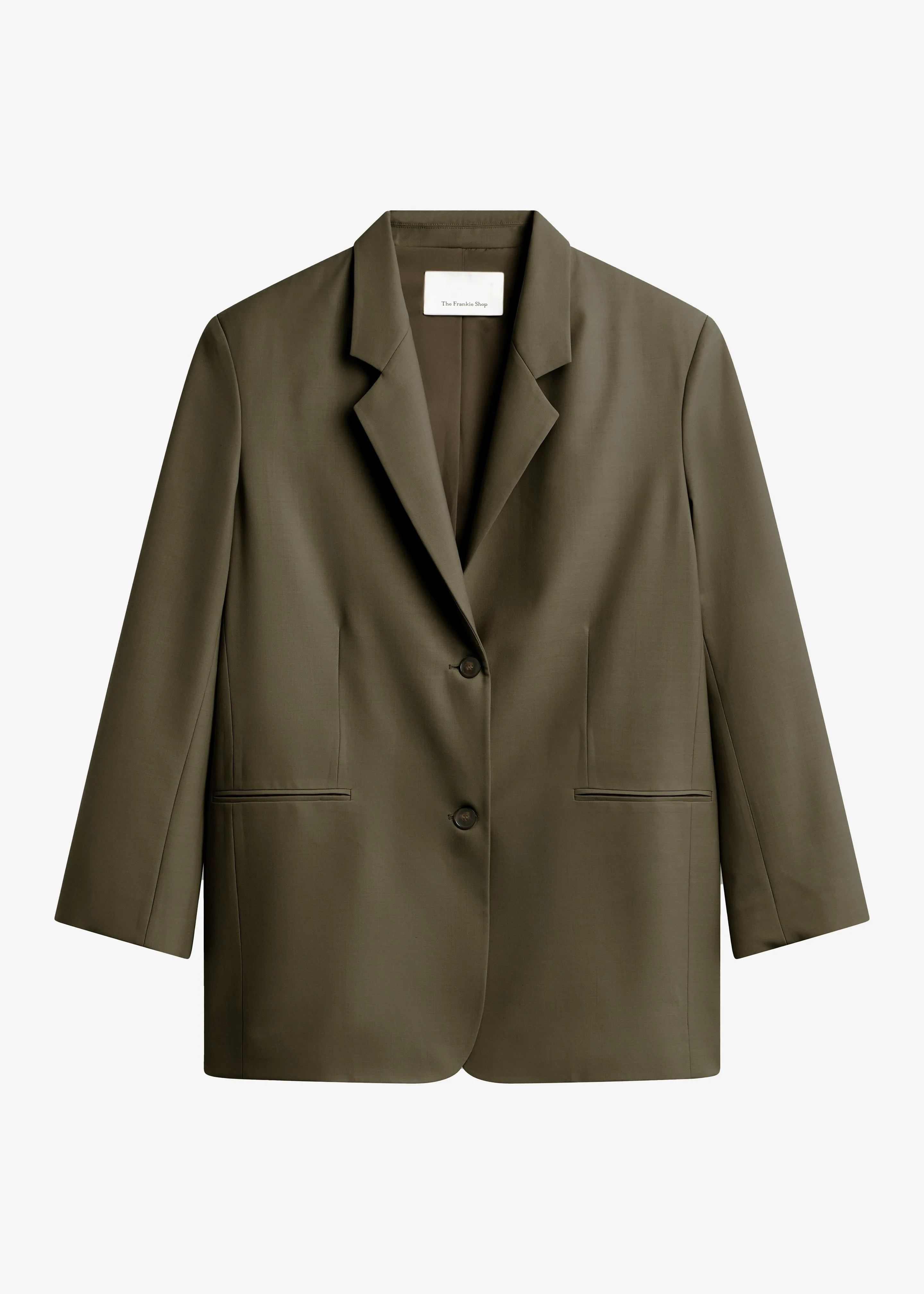 Aiden Wool Blend Blazer - Khaki