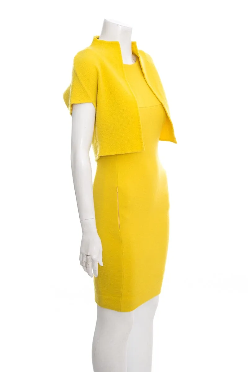 Akris Yellow Jacket and Dress Set SZ 4