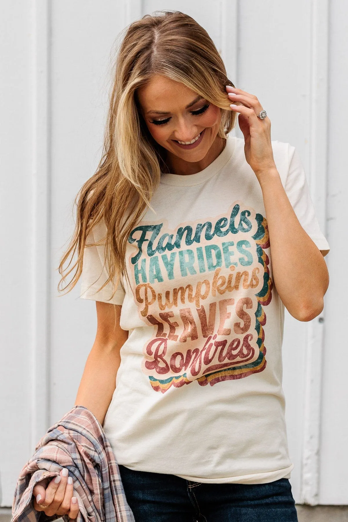 All The Fall Things Graphic Tee- Light Cream