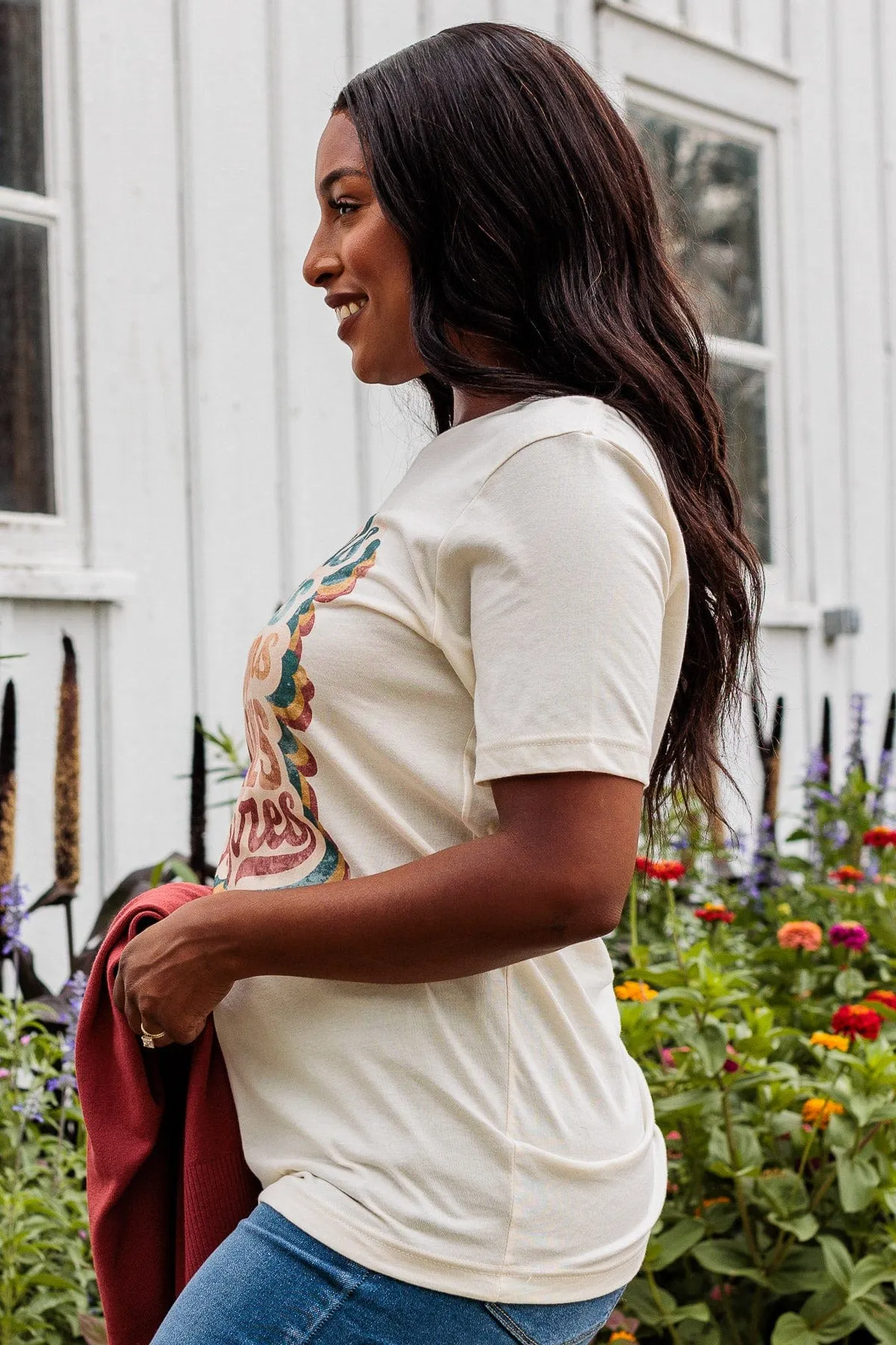 All The Fall Things Graphic Tee- Light Cream