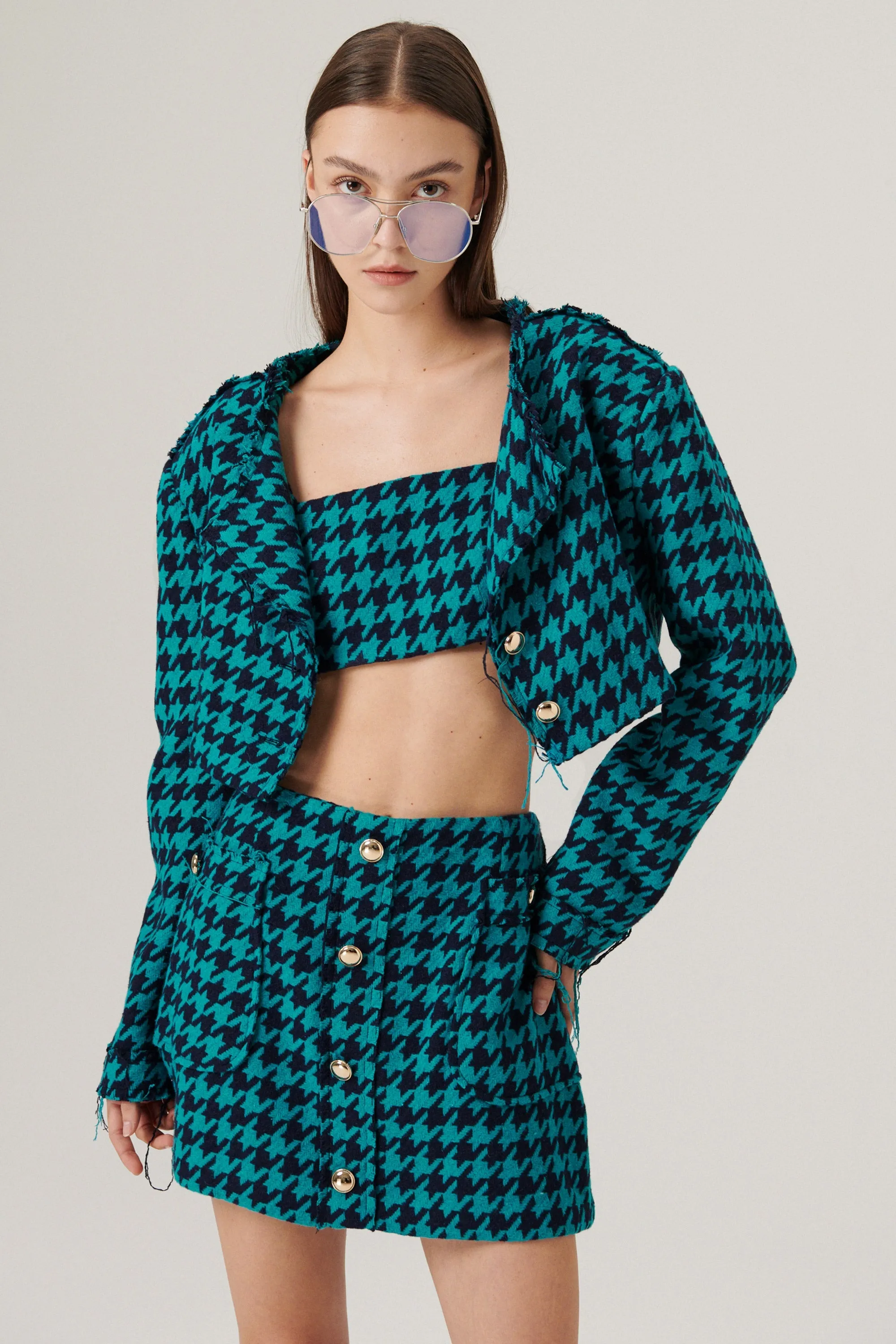Allen Frayed Crop Jacket