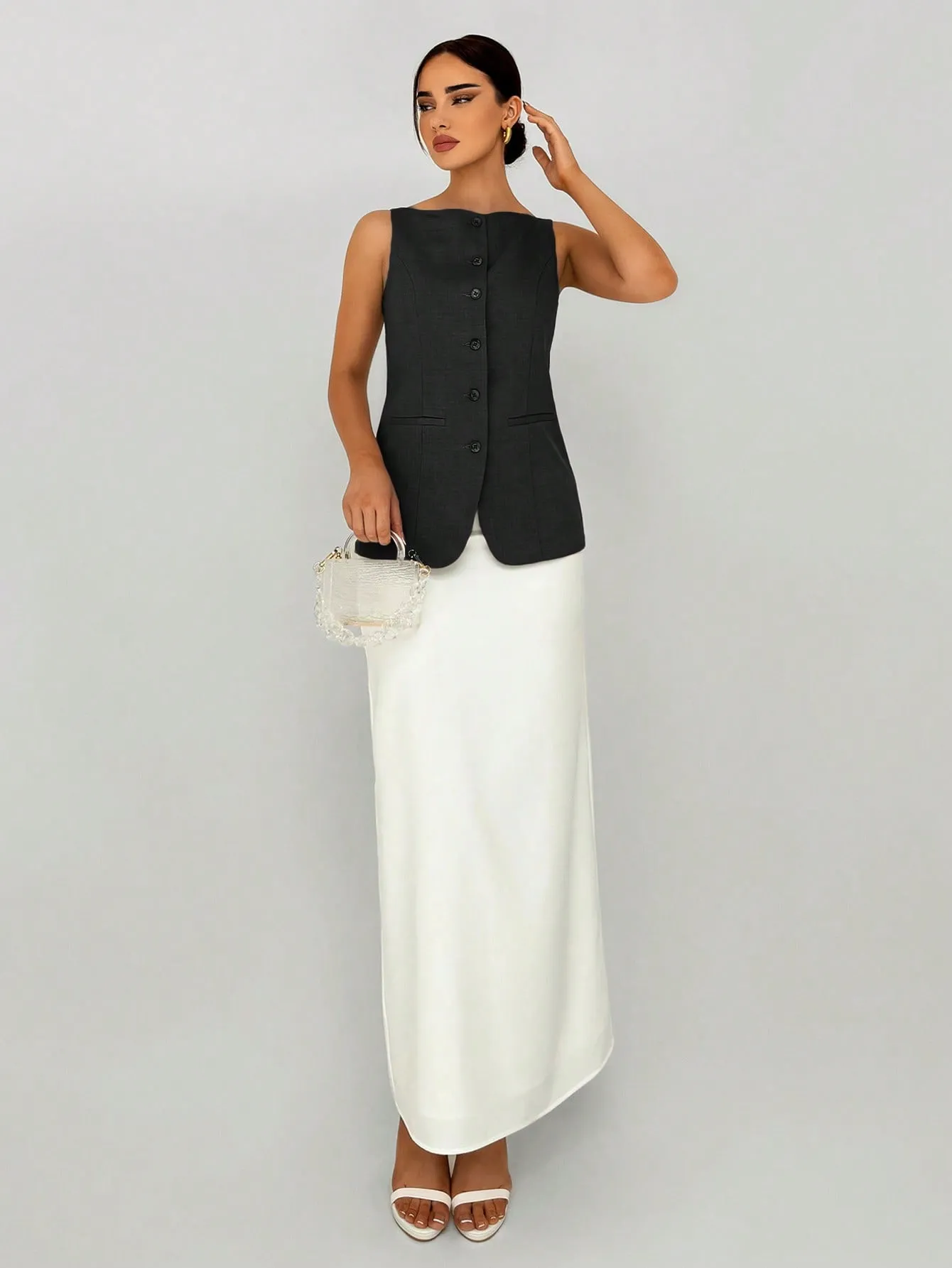 Aloruh Chaleco de Traje Caqui para Mujer - Cherry Vibes