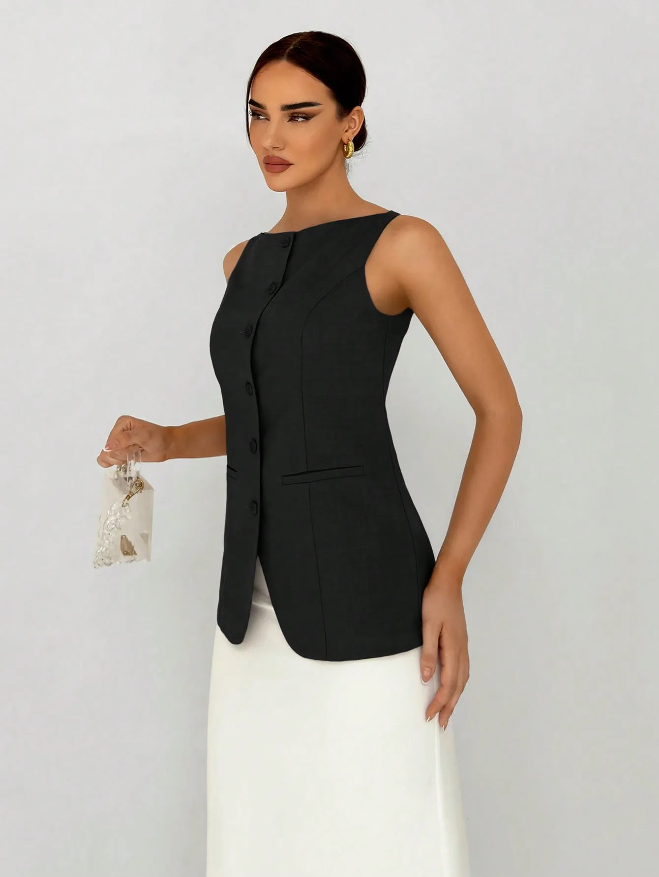 Aloruh Chaleco de Traje Caqui para Mujer - Cherry Vibes