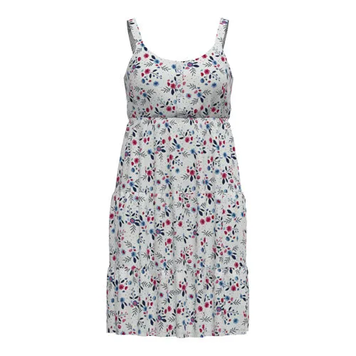 Amanda - White Red Blue Ditsy Floral