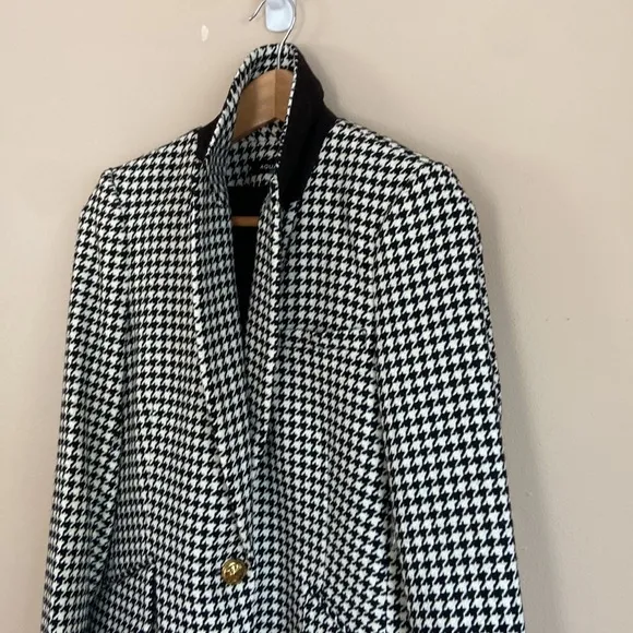 AQUA Bloomingdales Exclusive- Houndstooth Single Breasted Blazer Jacket