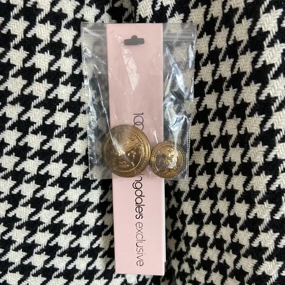 AQUA Bloomingdales Exclusive- Houndstooth Single Breasted Blazer Jacket