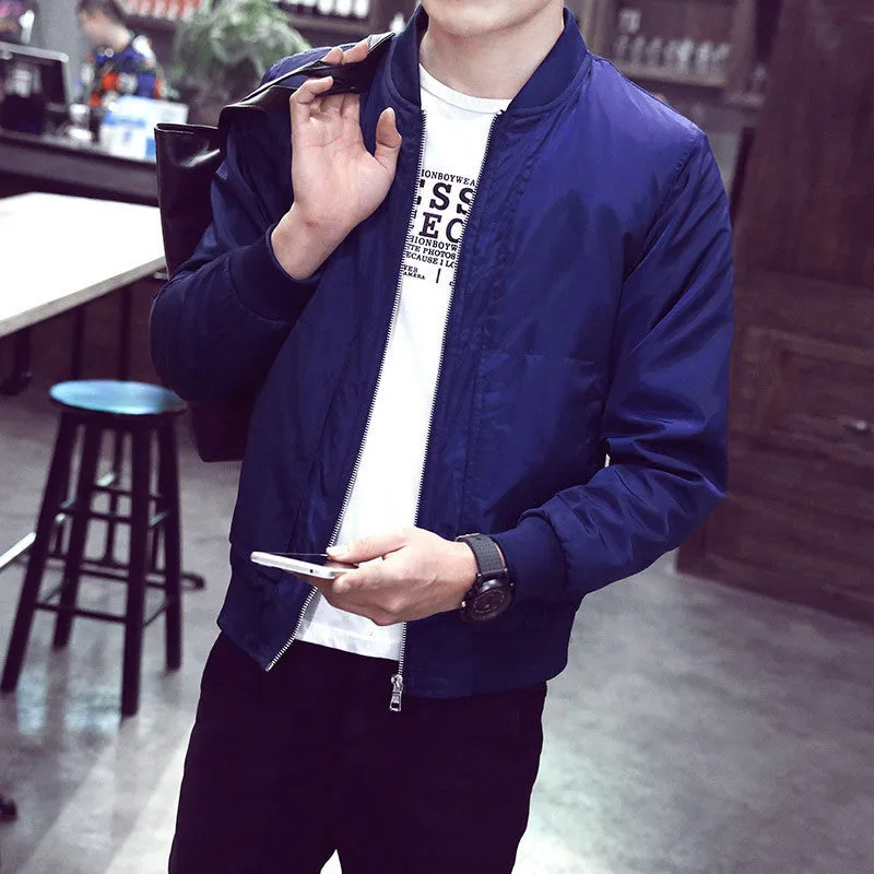 Arrival Spring Men's Jackets Solid Fashion Coats Male Casual Slim Stand Collar Jacket Men Outerdoor Overcoat M-XXXXL