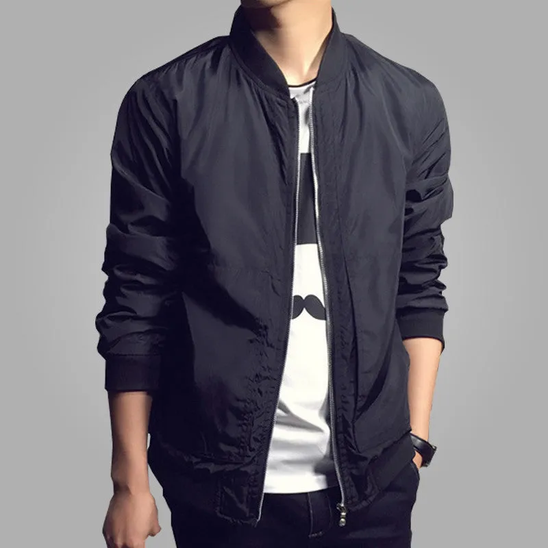 Arrival Spring Men's Jackets Solid Fashion Coats Male Casual Slim Stand Collar Jacket Men Outerdoor Overcoat M-XXXXL