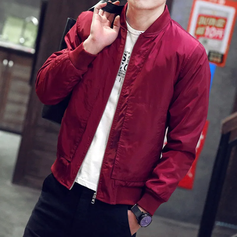 Arrival Spring Men's Jackets Solid Fashion Coats Male Casual Slim Stand Collar Jacket Men Outerdoor Overcoat M-XXXXL