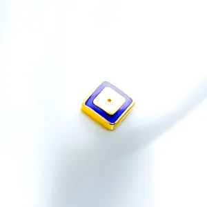 Attractive Enamel Block 21k Gold Earrings