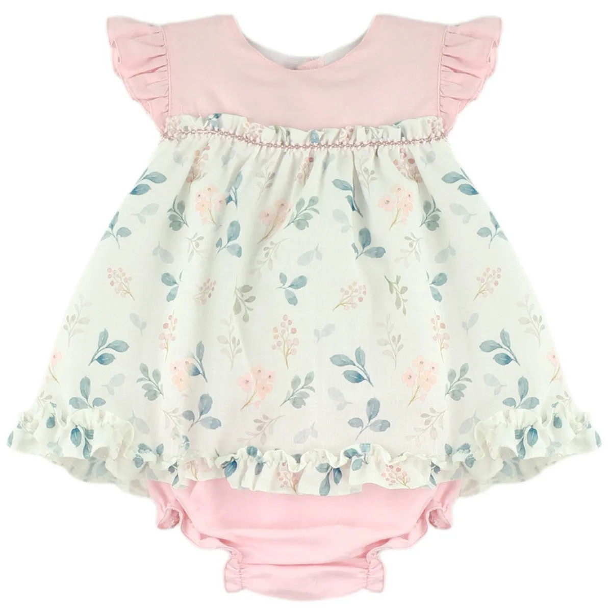 Baby Ferr Baby Girls Pastel Floral Dress