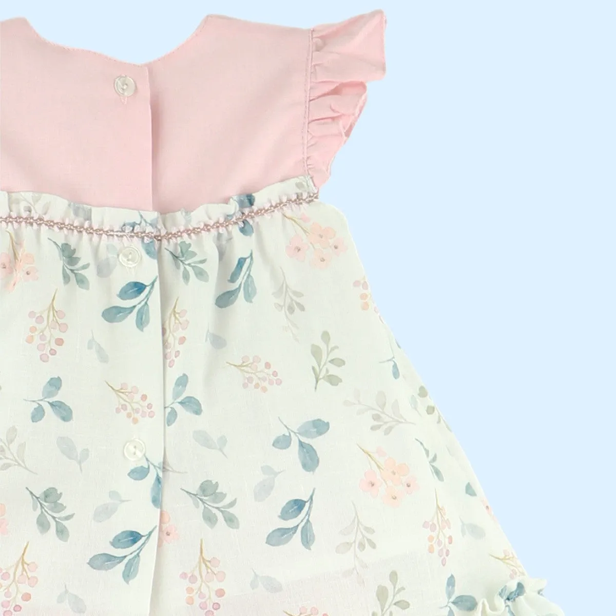 Baby Ferr Baby Girls Pastel Floral Dress