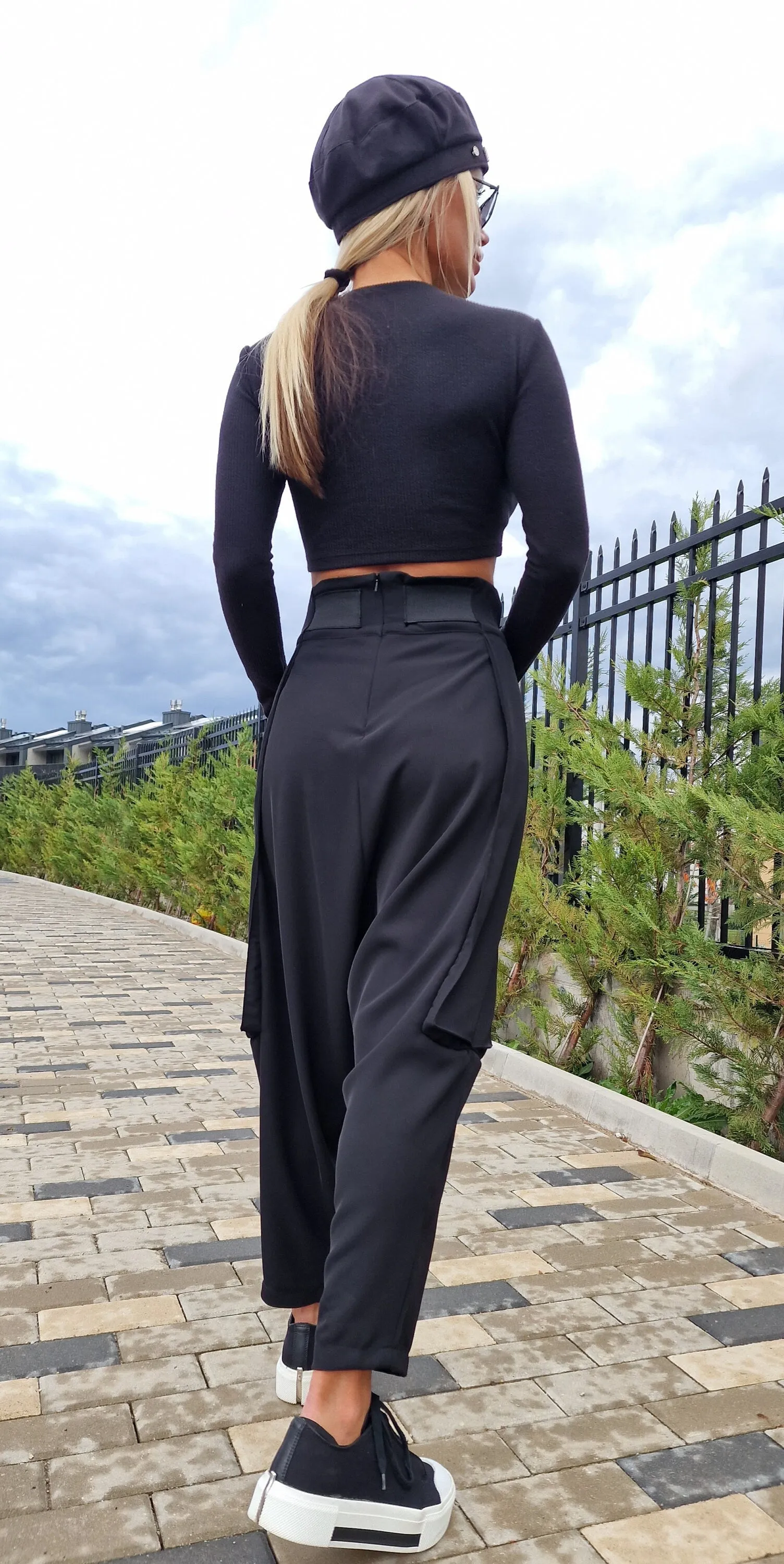 Baggy Pants, Harem Pants, Loose Drop Crotch Pants, Gipsy Pants, High Waist Trousers, Avant-garde Pants, Extravagant Harem Pants