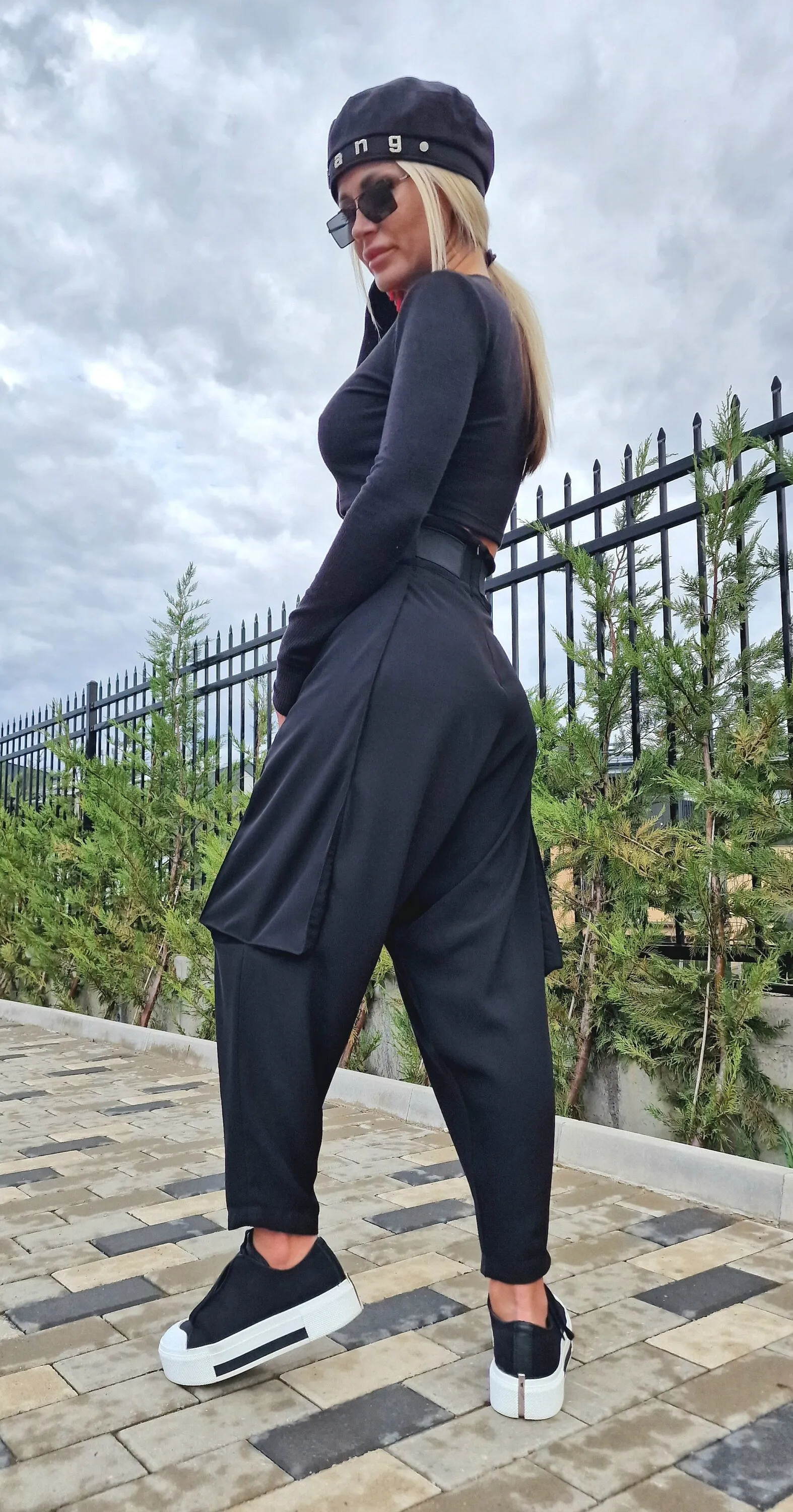 Baggy Pants, Harem Pants, Loose Drop Crotch Pants, Gipsy Pants, High Waist Trousers, Avant-garde Pants, Extravagant Harem Pants