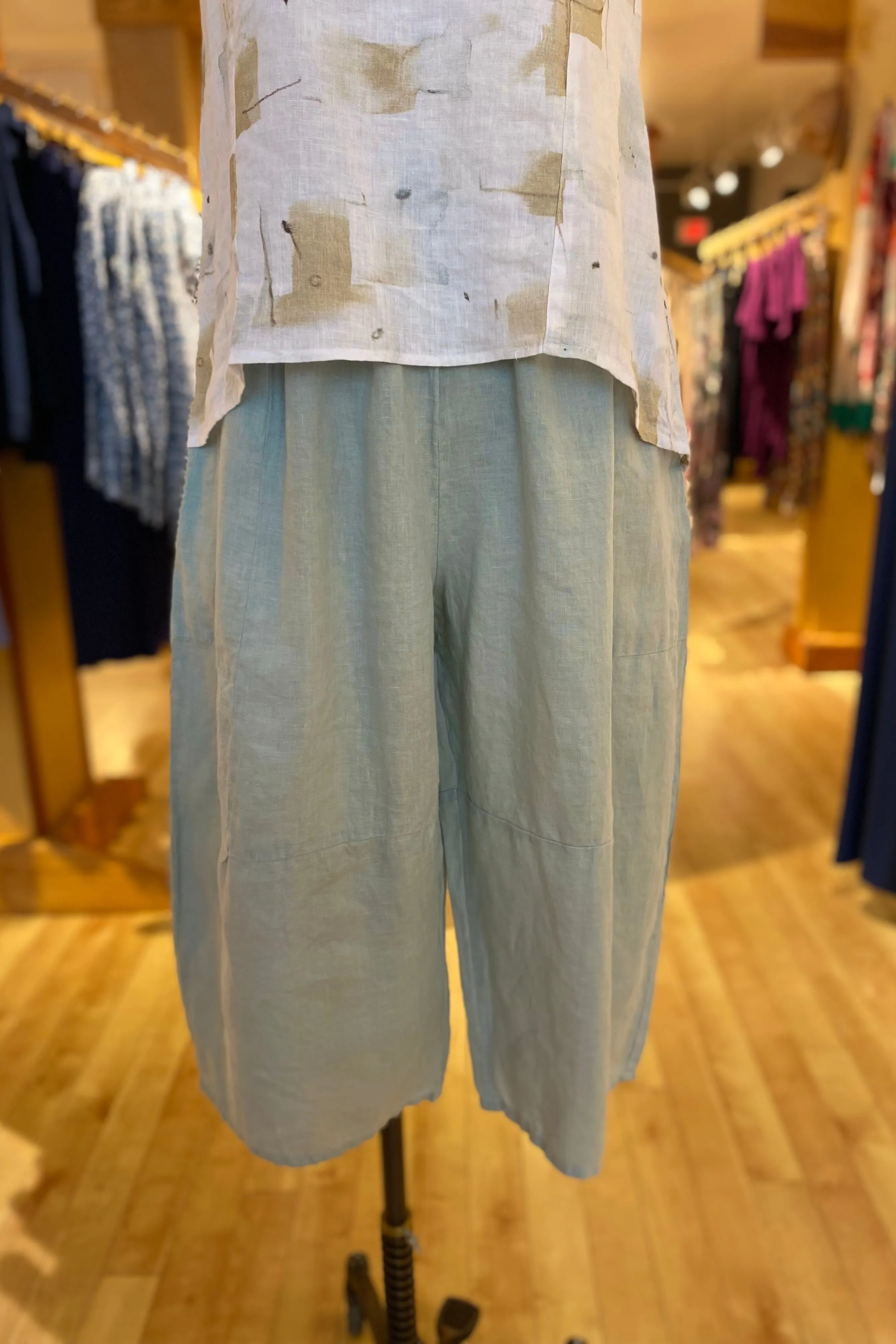 Balloon Crop Linen Pant