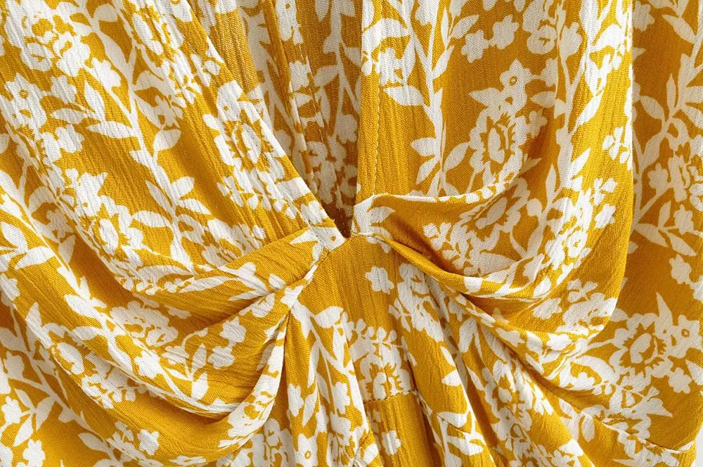 Batwing Sleeve V-neck Split Floral Maxi Dresses