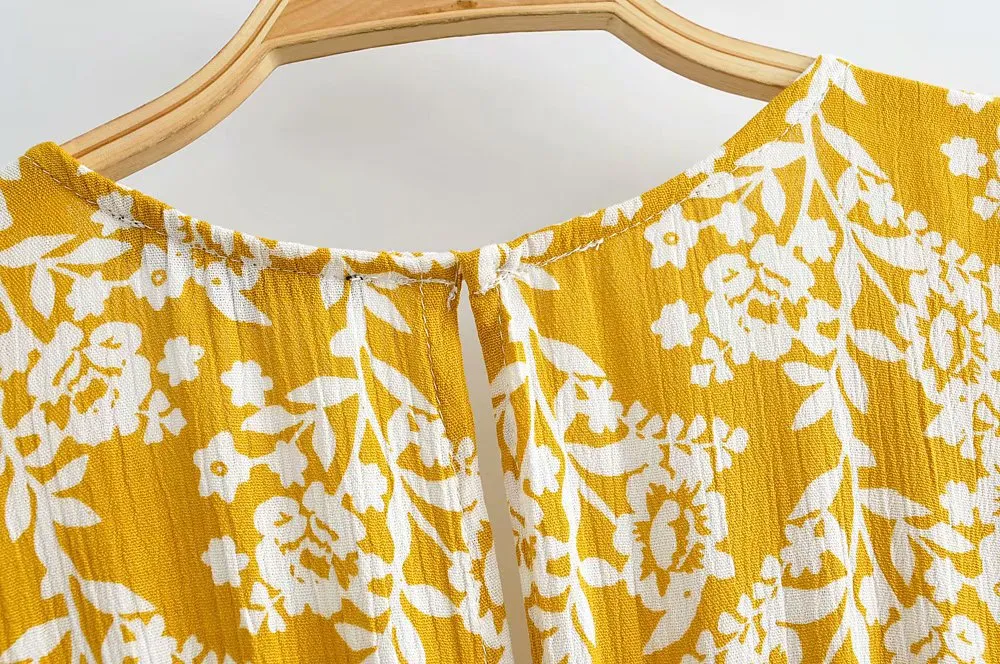 Batwing Sleeve V-neck Split Floral Maxi Dresses