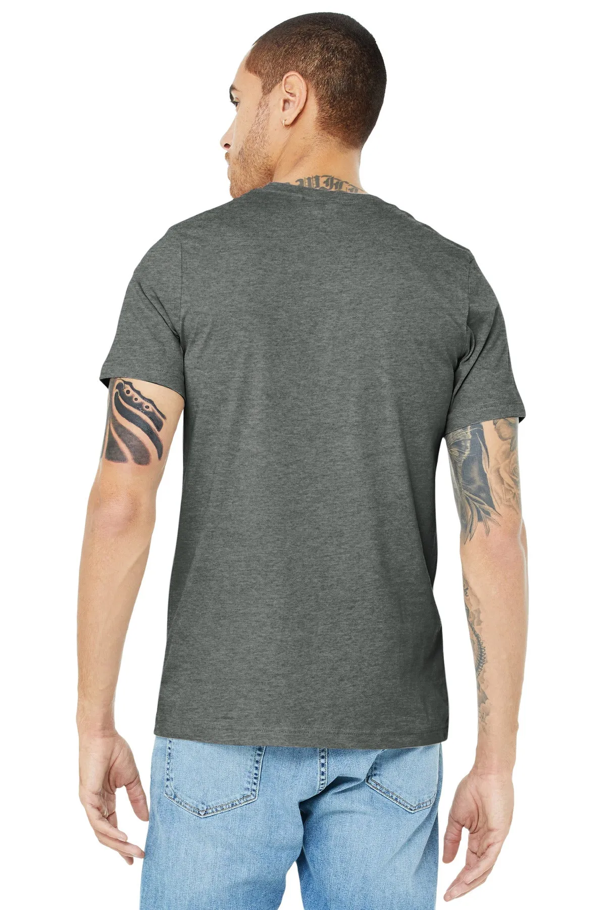 BELLA CANVAS  Unisex Heather CVC Short Sleeve Tee. BC3001CVC Deep Heather