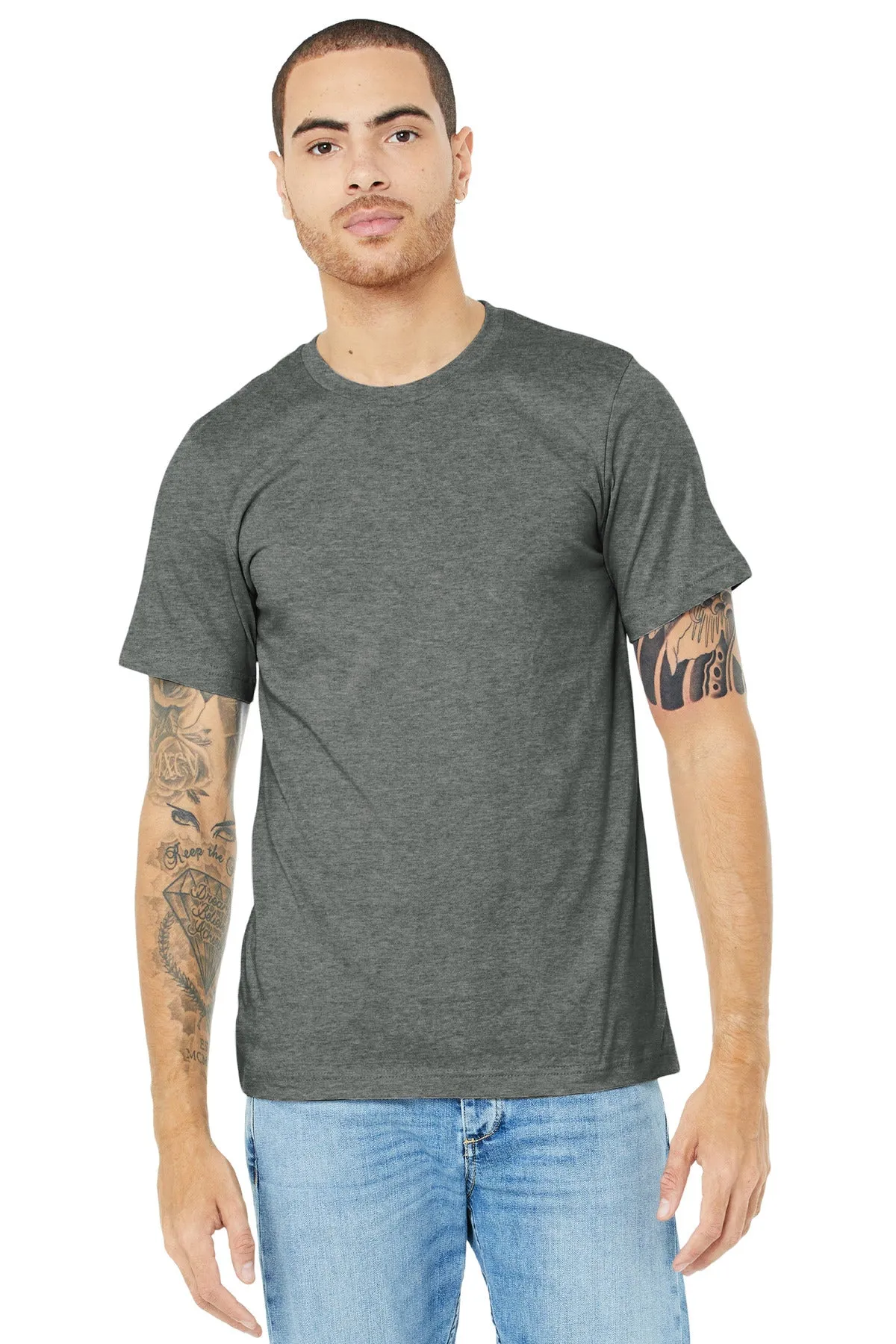 BELLA CANVAS  Unisex Heather CVC Short Sleeve Tee. BC3001CVC Deep Heather