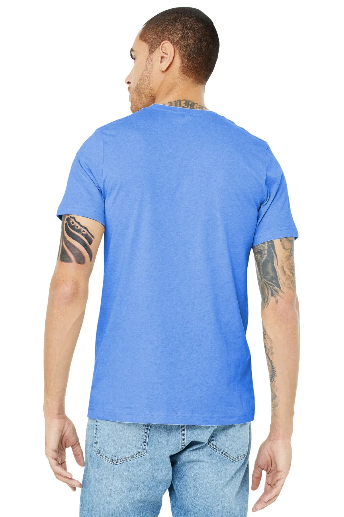 BELLA CANVAS  Unisex Heather CVC Short Sleeve Tee. BC3001CVC Heather Columbia Blue