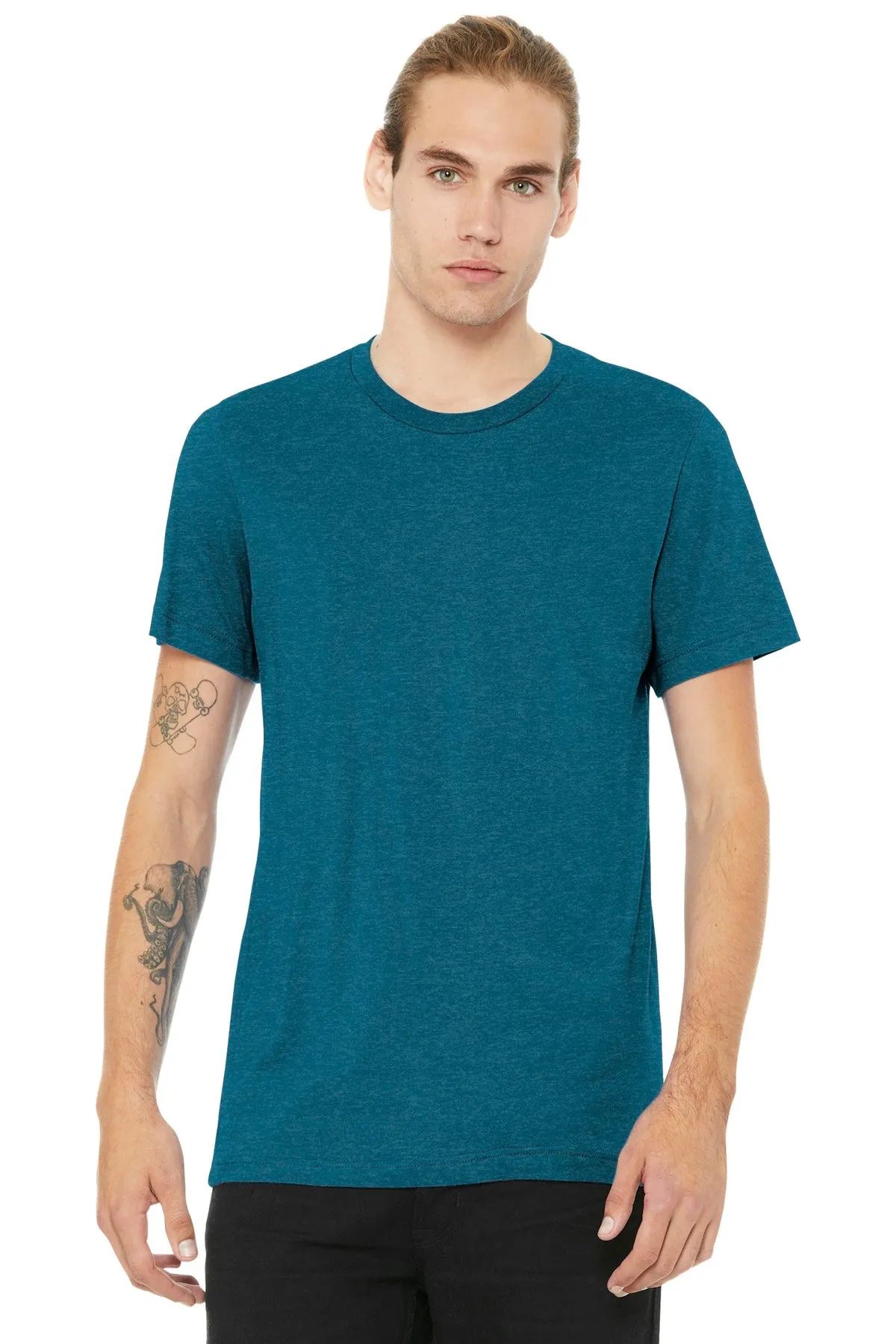 BELLA CANVAS  Unisex Heather CVC Short Sleeve Tee. BC3001CVC Heather Deep Teal