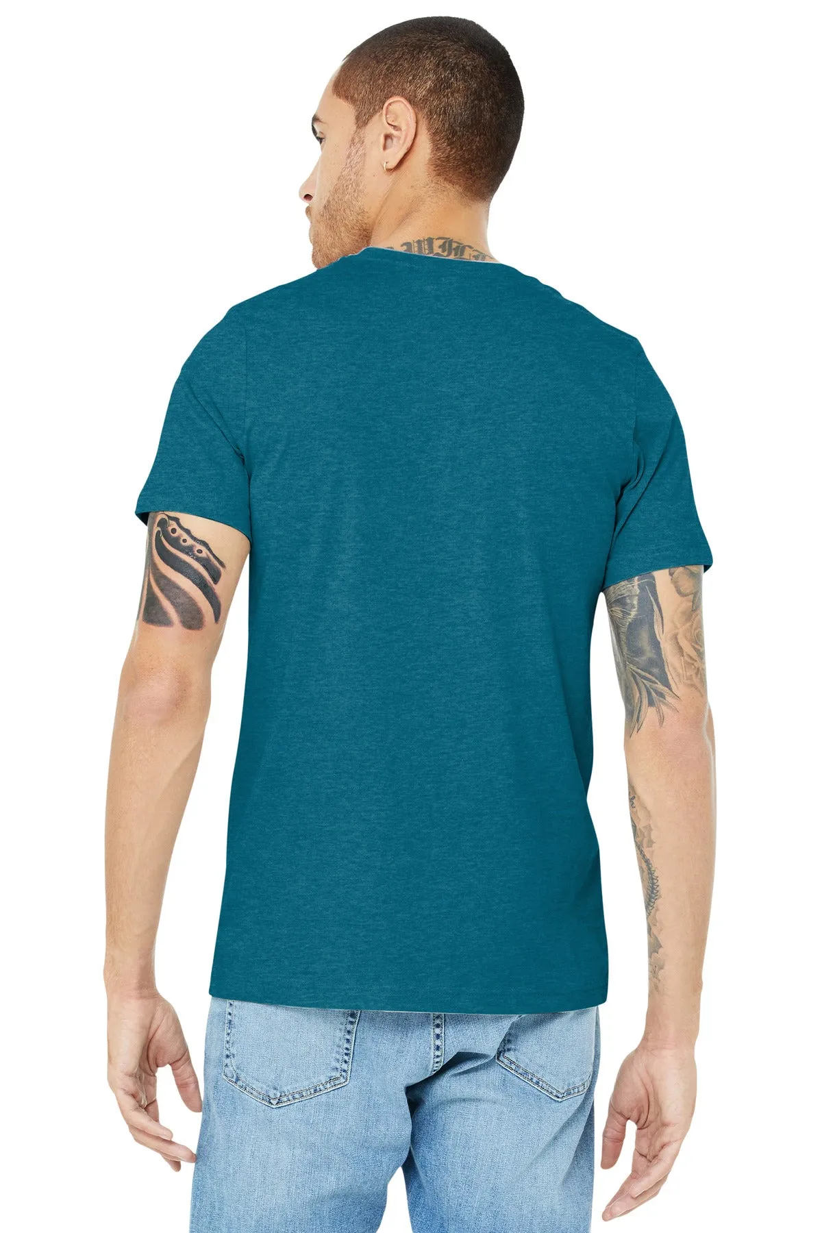 BELLA CANVAS  Unisex Heather CVC Short Sleeve Tee. BC3001CVC Heather Deep Teal