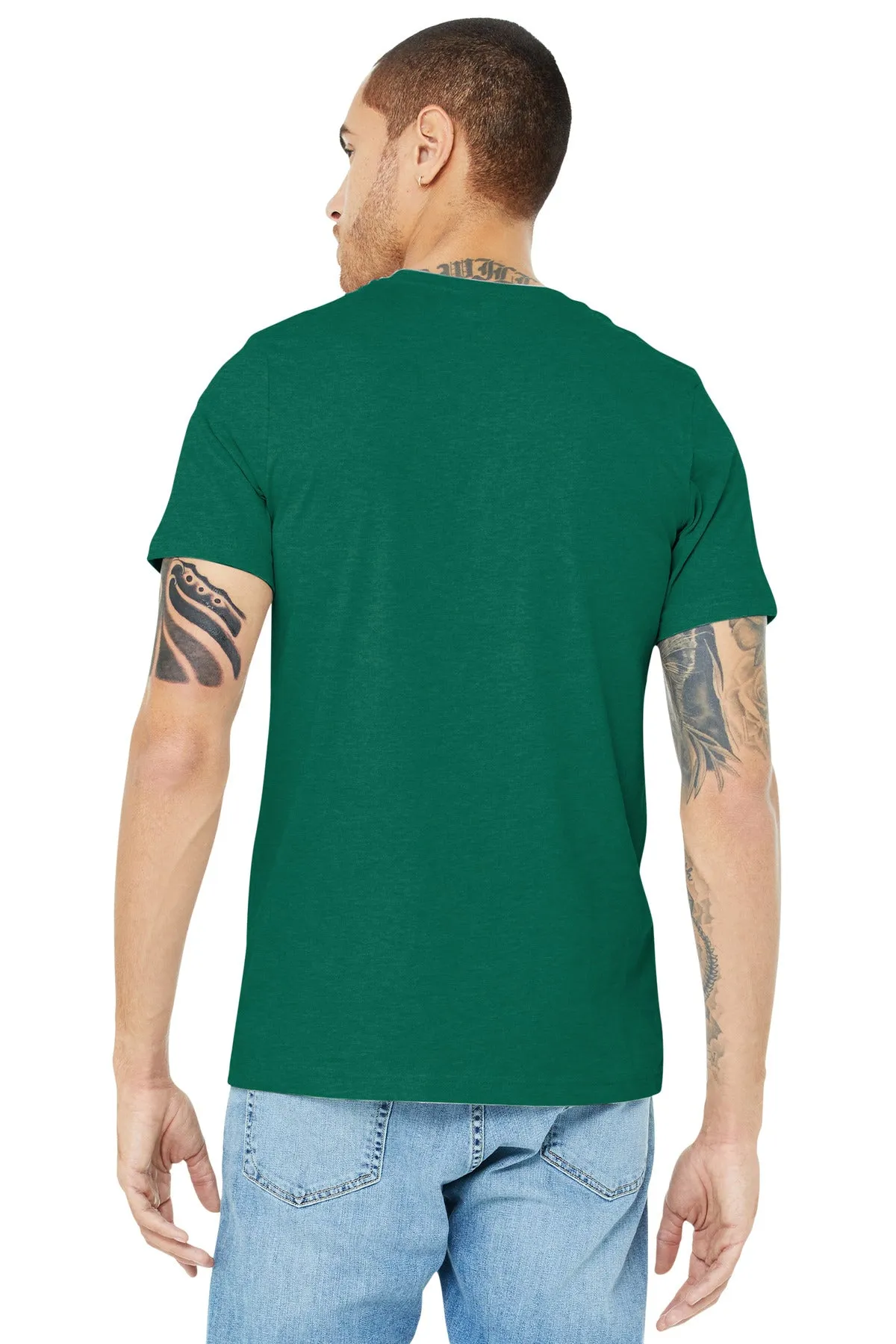BELLA CANVAS  Unisex Heather CVC Short Sleeve Tee. BC3001CVC Heather Grass Green