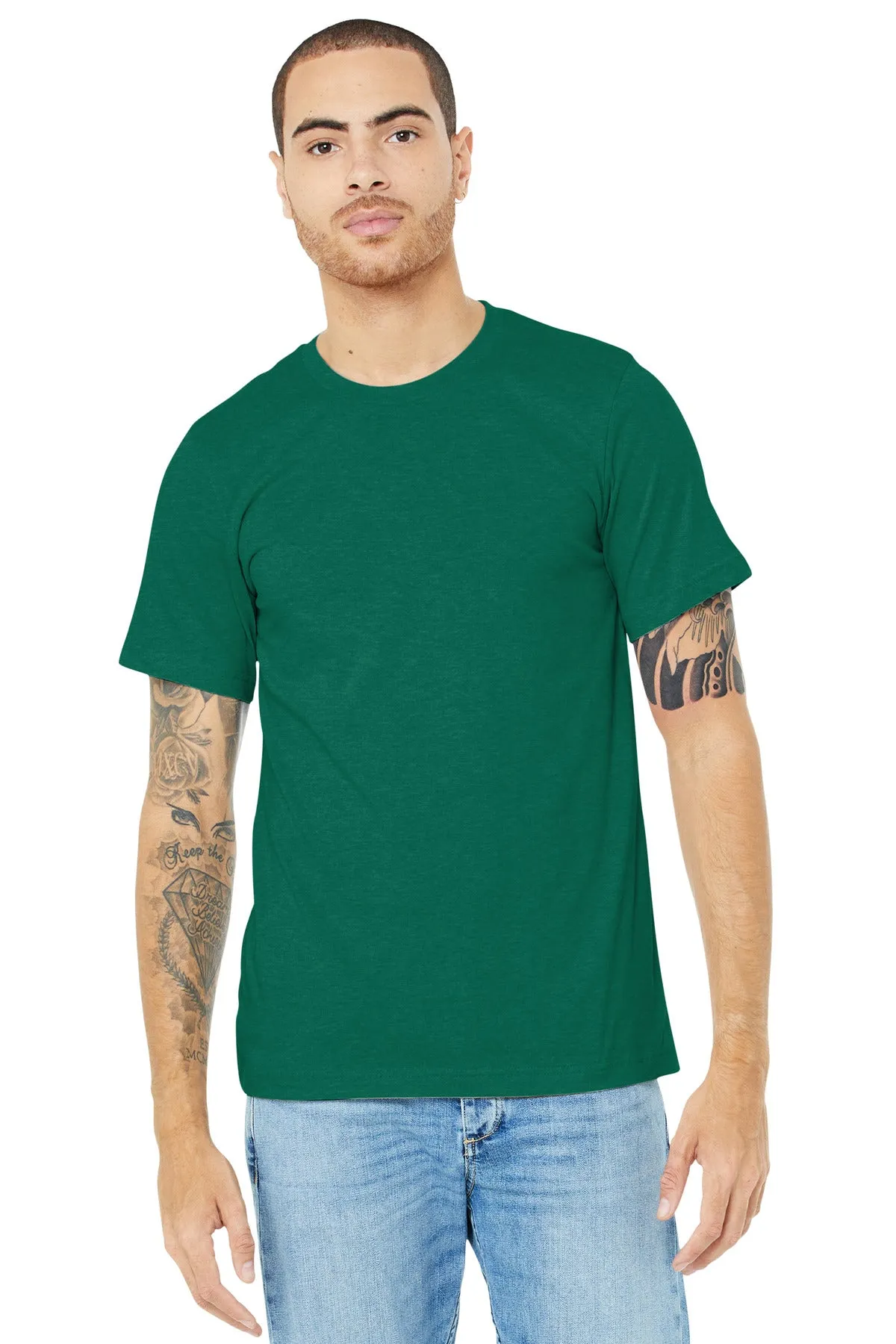 BELLA CANVAS  Unisex Heather CVC Short Sleeve Tee. BC3001CVC Heather Grass Green