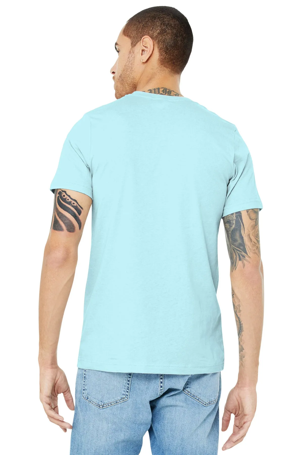 BELLA CANVAS  Unisex Heather CVC Short Sleeve Tee. BC3001CVC Heather Ice Blue