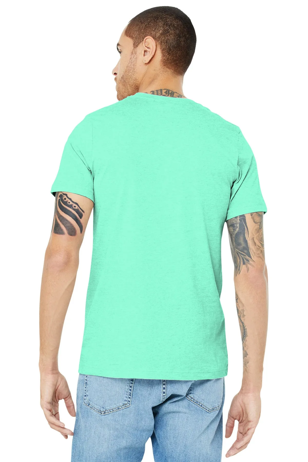 BELLA CANVAS  Unisex Heather CVC Short Sleeve Tee. BC3001CVC Heather Mint
