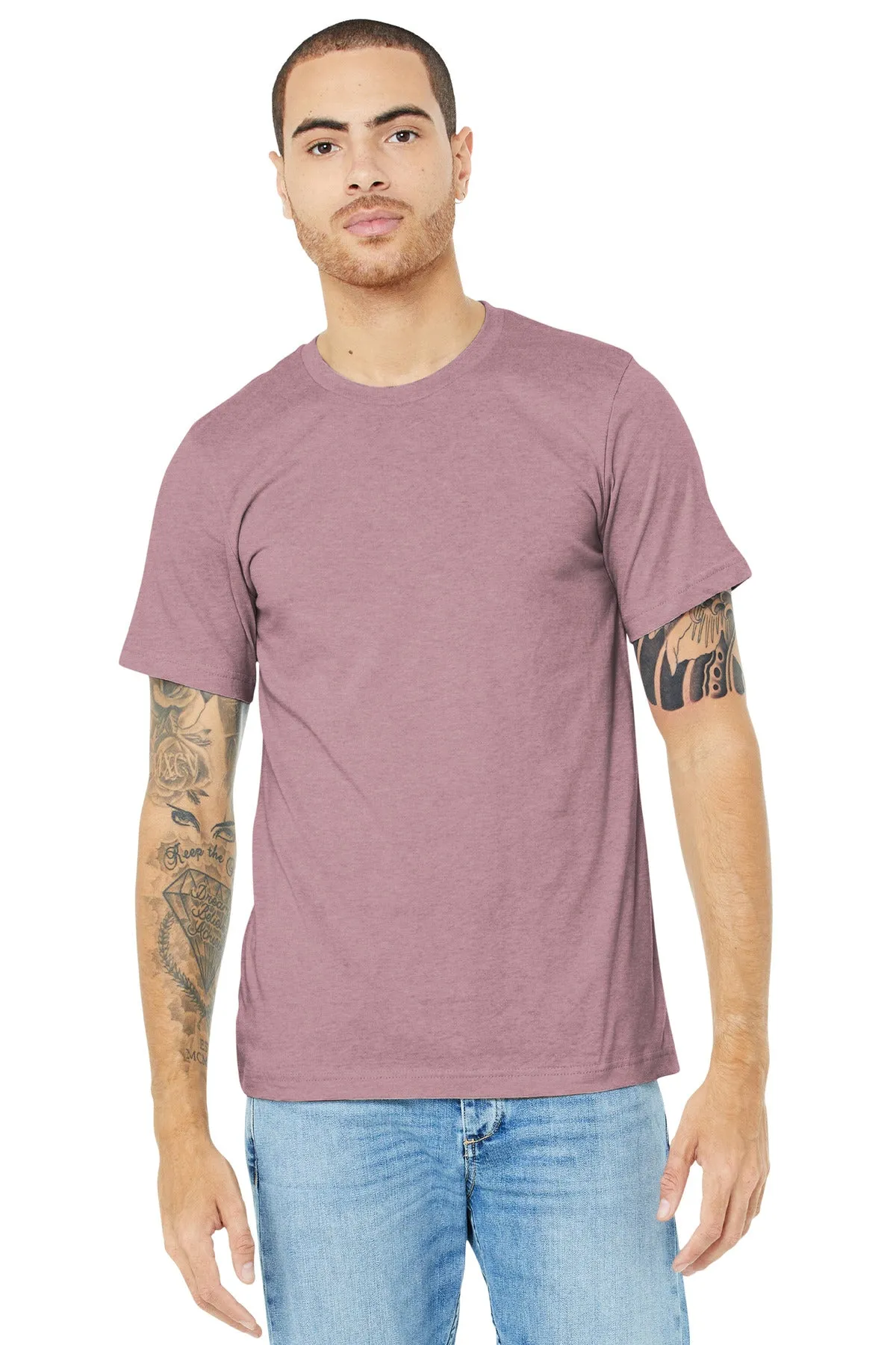 BELLA CANVAS  Unisex Heather CVC Short Sleeve Tee. BC3001CVC Heather Orchid
