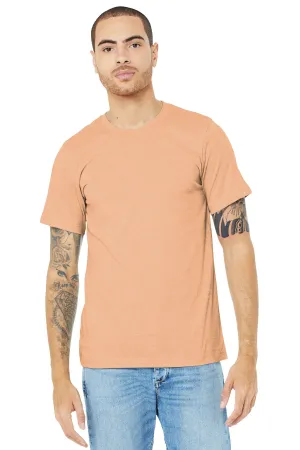 BELLA CANVAS  Unisex Heather CVC Short Sleeve Tee. BC3001CVC Heather Peach
