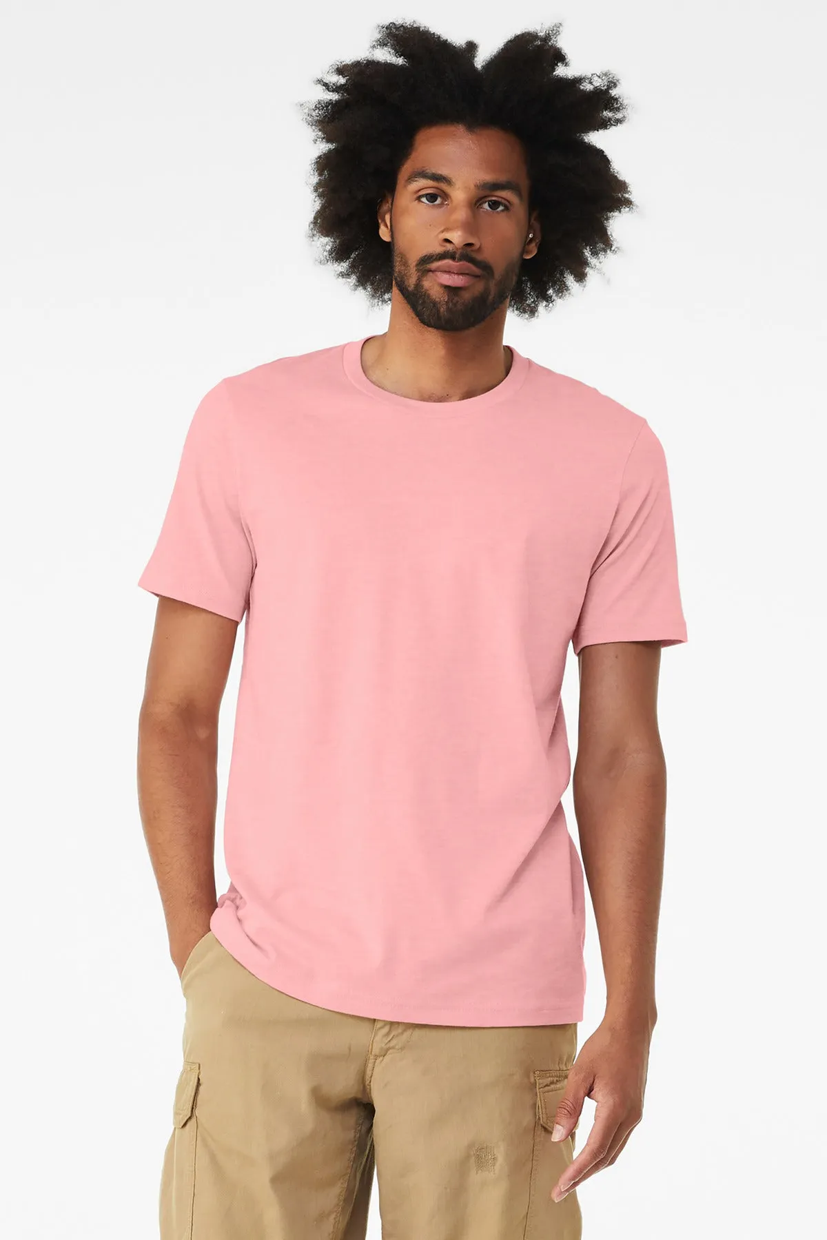 BELLA CANVAS  Unisex Heather CVC Short Sleeve Tee. BC3001CVC Heather Pink