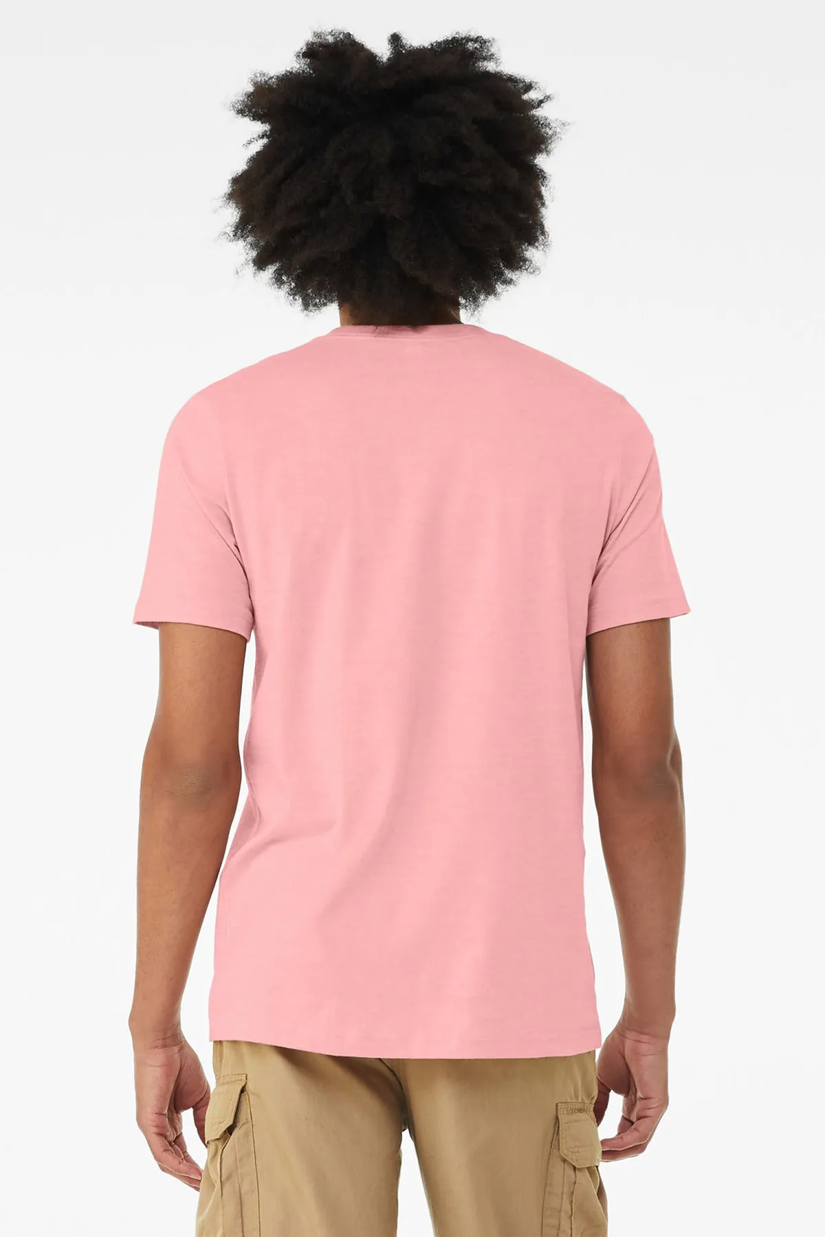 BELLA CANVAS  Unisex Heather CVC Short Sleeve Tee. BC3001CVC Heather Pink