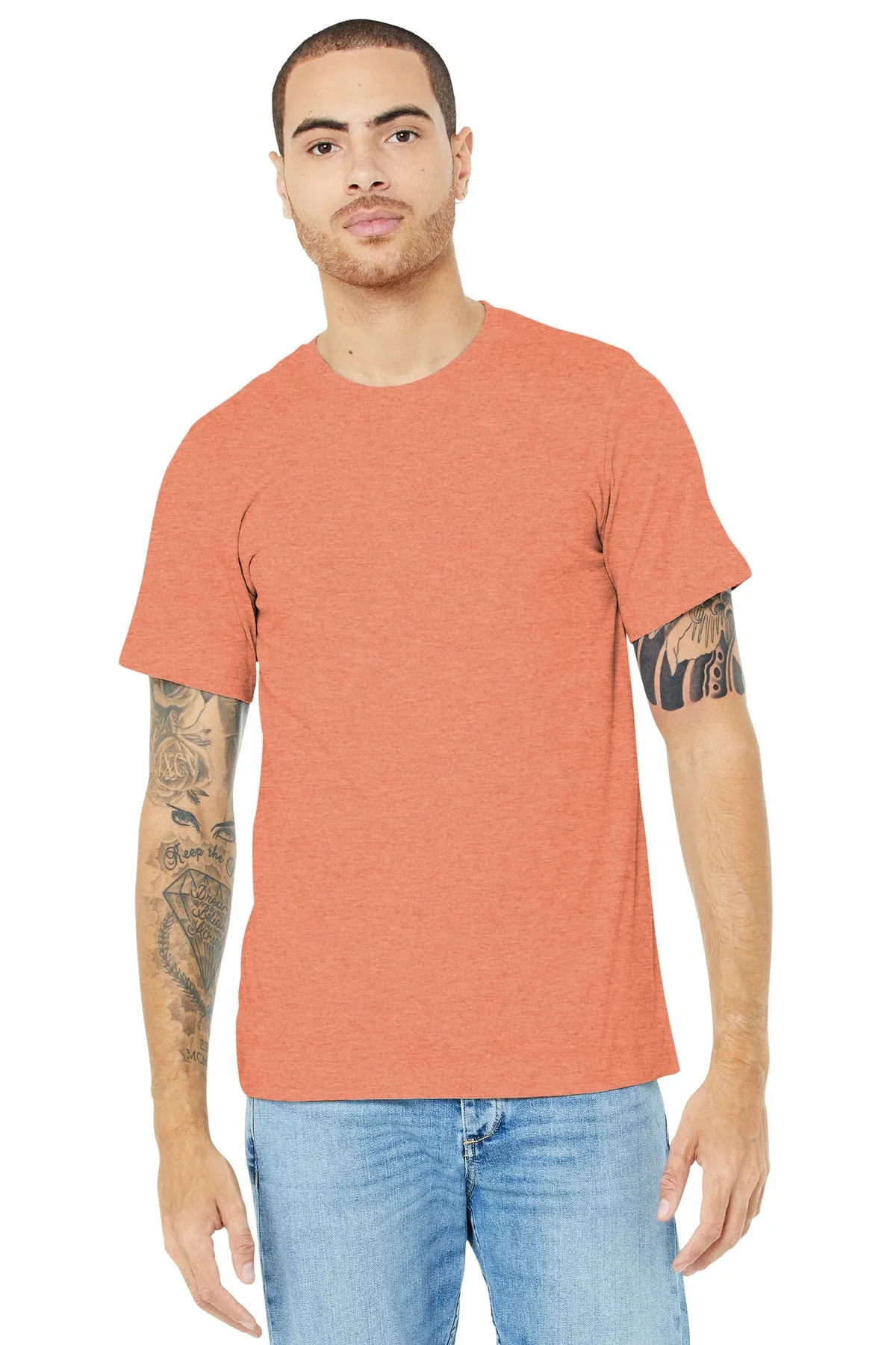BELLA CANVAS  Unisex Heather CVC Short Sleeve Tee. BC3001CVC Heather Prism Sunset
