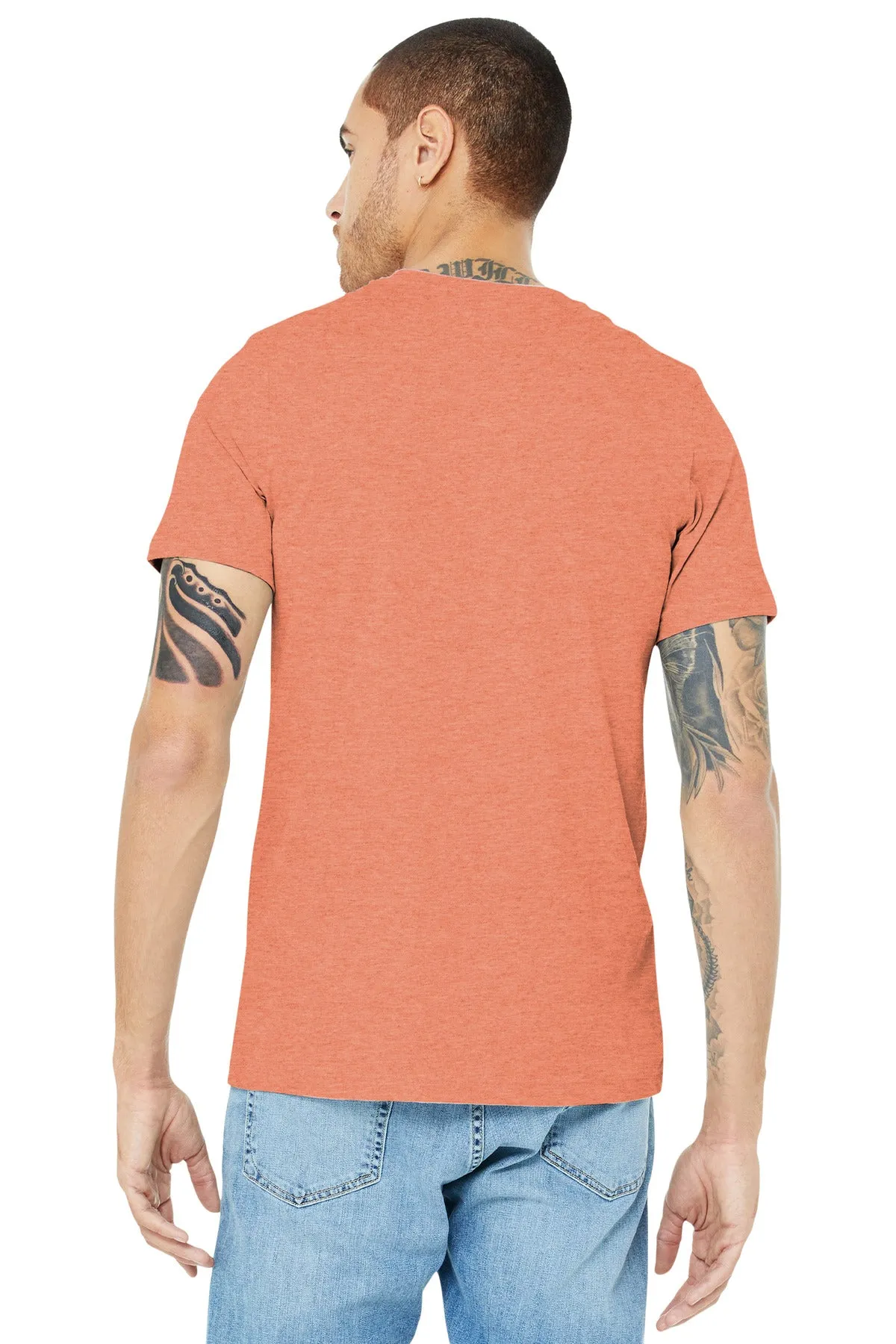 BELLA CANVAS  Unisex Heather CVC Short Sleeve Tee. BC3001CVC Heather Prism Sunset
