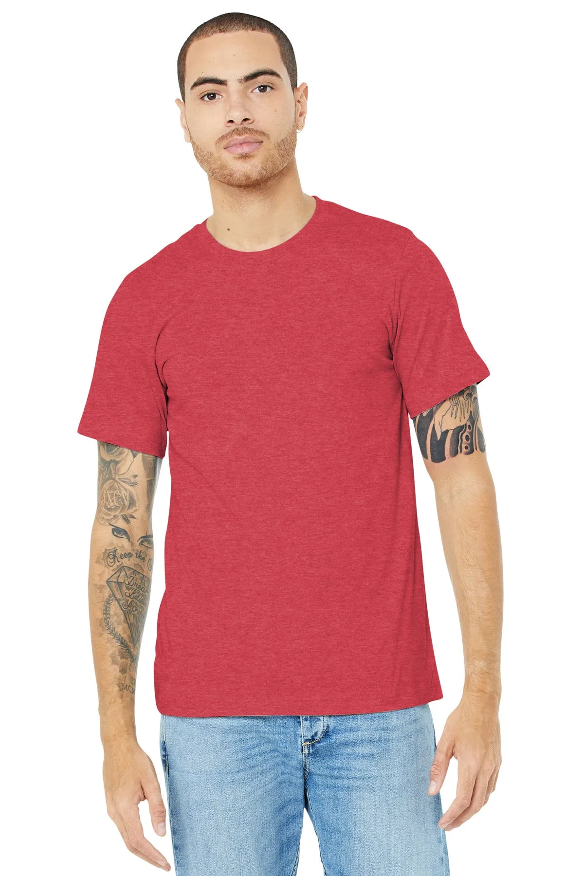 BELLA CANVAS  Unisex Heather CVC Short Sleeve Tee. BC3001CVC Heather Red
