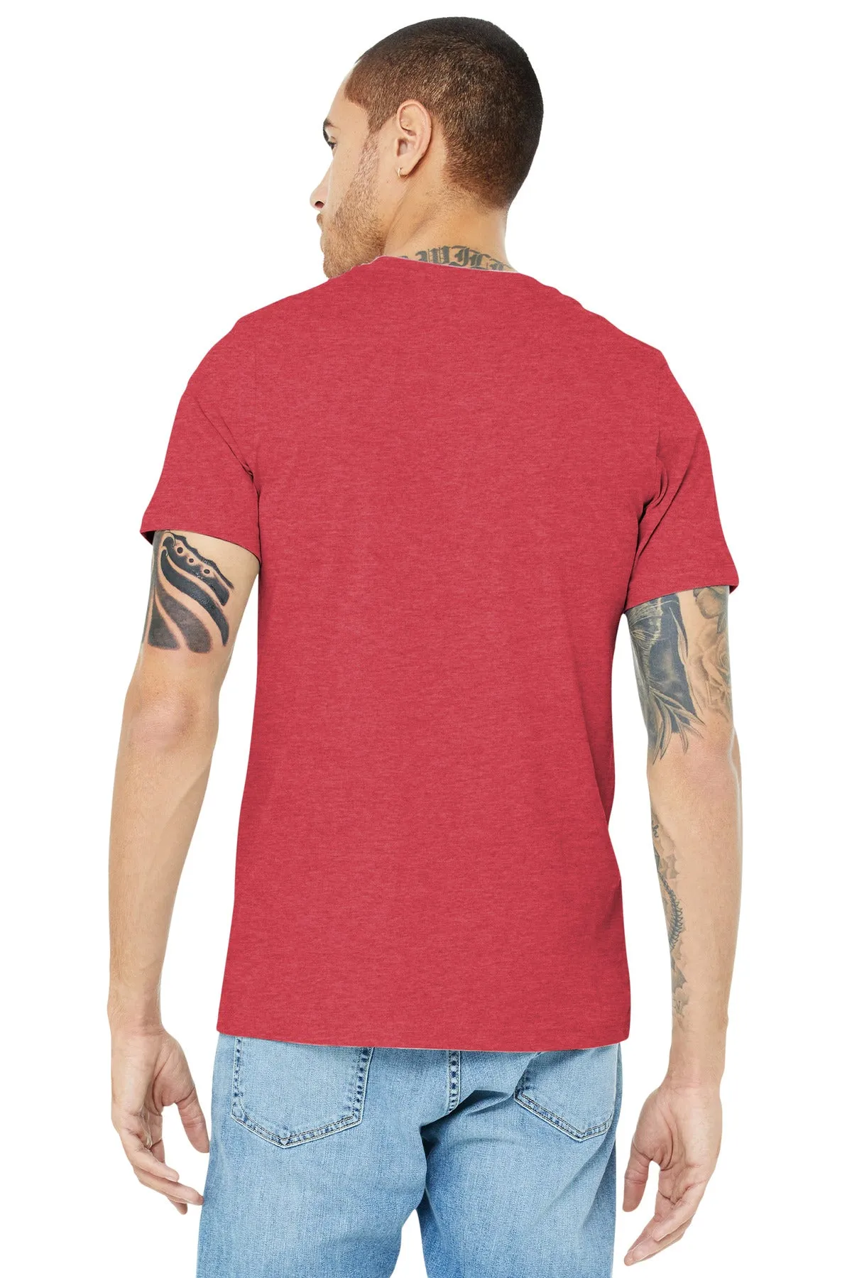 BELLA CANVAS  Unisex Heather CVC Short Sleeve Tee. BC3001CVC Heather Red